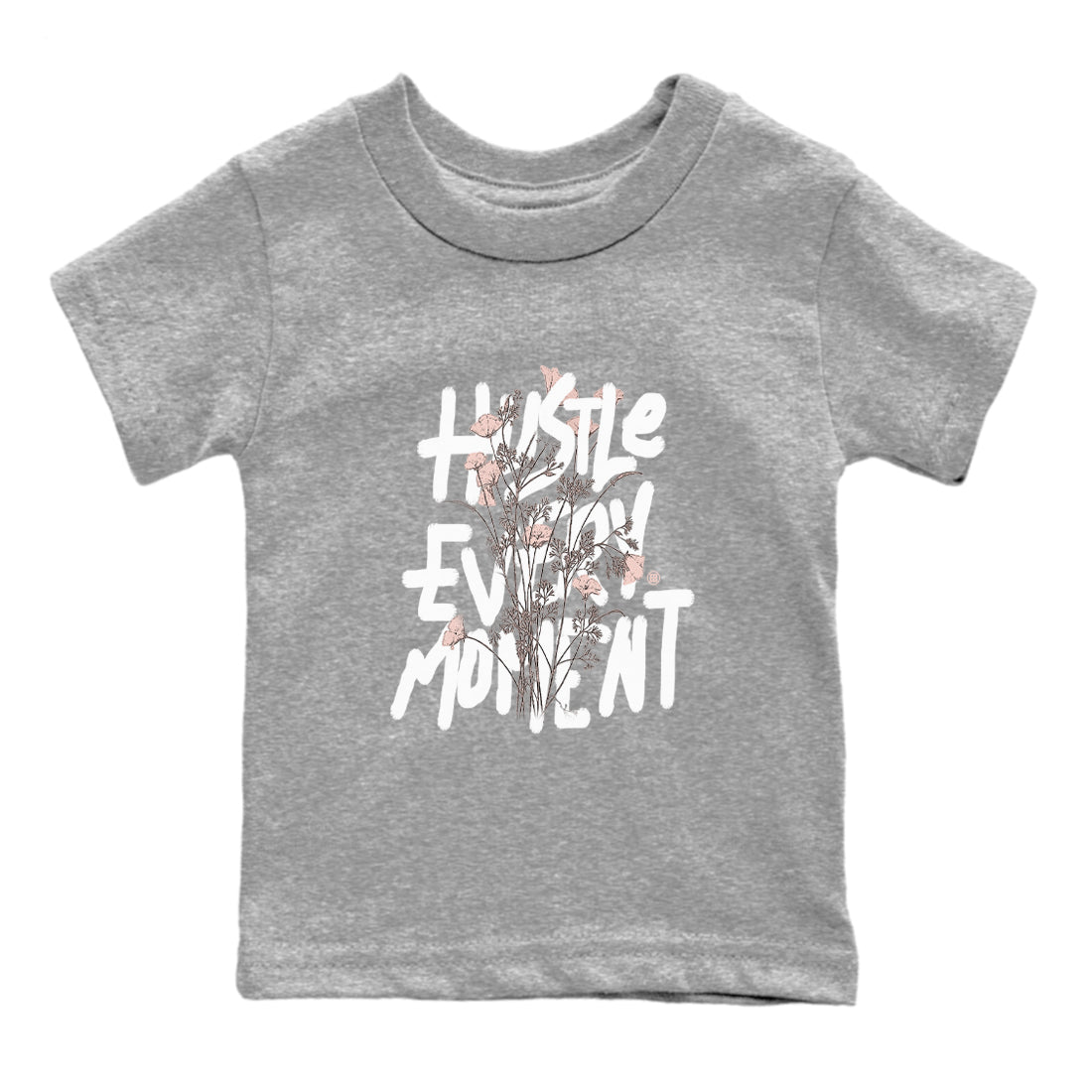 11s Legend Pink shirts to match jordans Hustle Every Moment sneaker match tees Air Jordan 11 WMNS Legend Pink Drip Gear Zone streetwear brand Baby and Youth Heather Grey 2 cotton tee