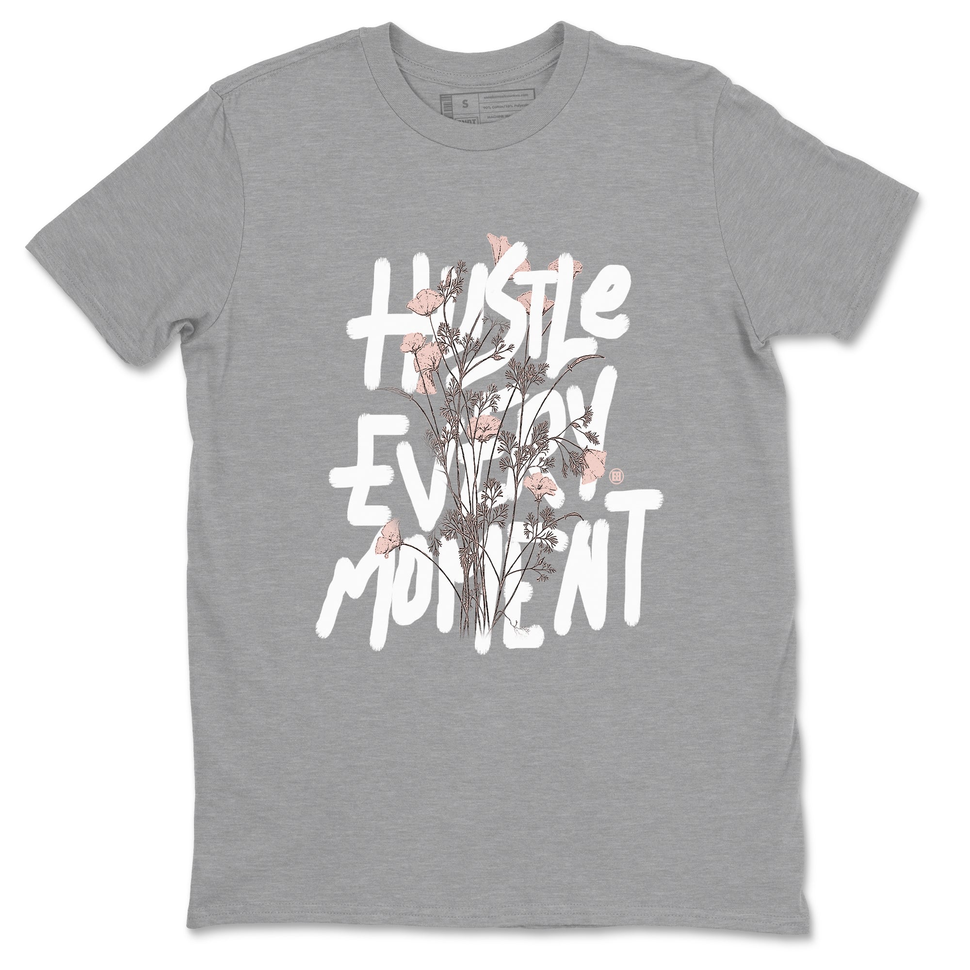 11s Legend Pink shirts to match jordans Hustle Every Moment sneaker match tees Air Jordan 11 WMNS Legend Pink Drip Gear Zone streetwear brand Heather Grey 2 unisex cotton tee