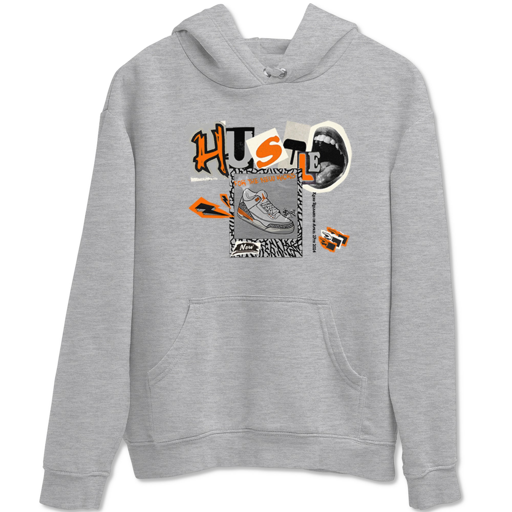3s Georgia Peach shirt to match jordans Hustle For The New Kicks sneaker tees Air Jordan 3 Georgia Peach Drip Gear Zone unisex cotton Heather Grey 2 crew neck shirt