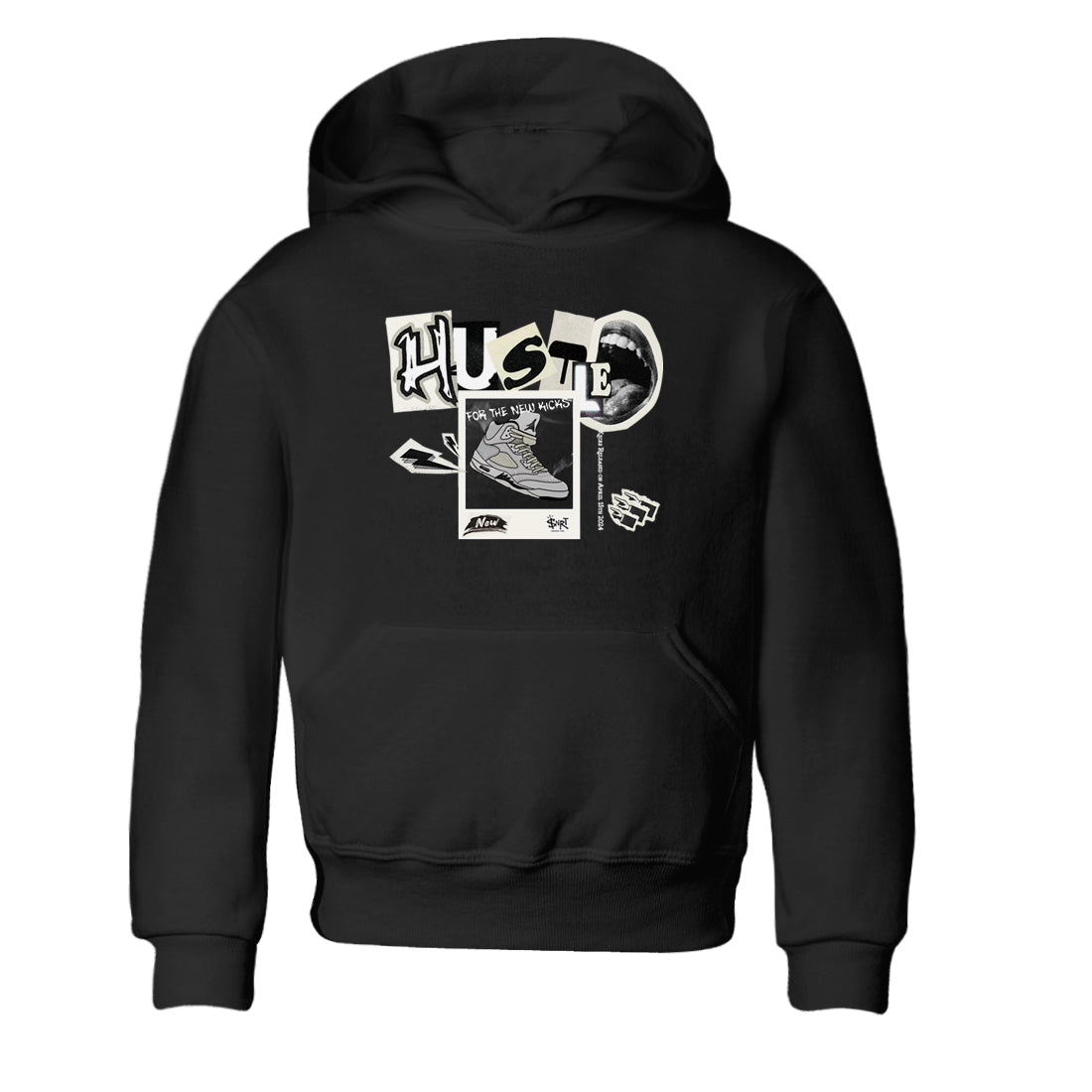 AJ5 Sail shirt to match jordans Hustle For The New Kicks sneaker tees Air Jordan 5 Sail Drip Gear Zone baby toddler Black 2 cotton Shirt