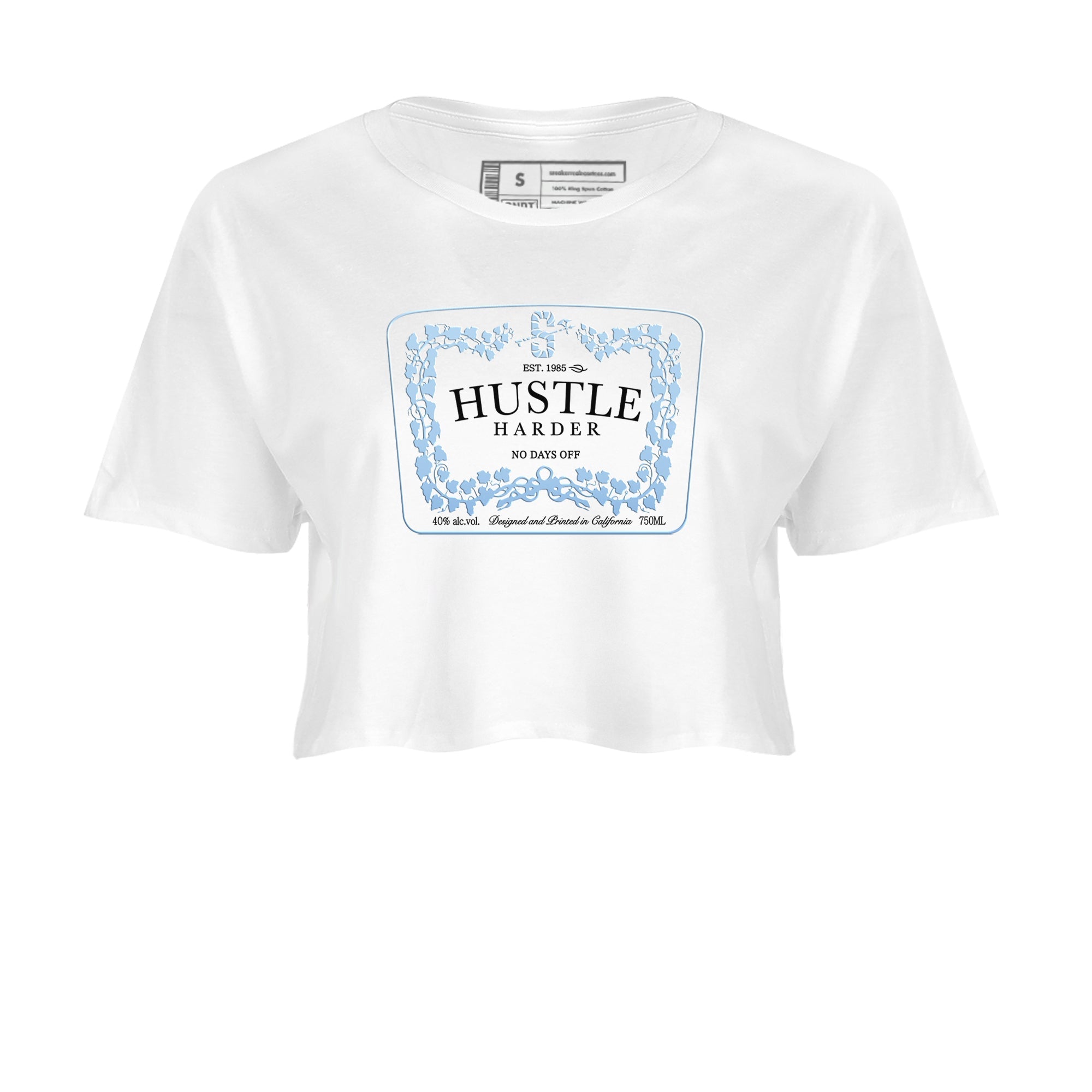 11s Columbia shirts to match jordans Hustle Harder sneaker match tees Air Jordan 11 Columbia Drip Gear Zone unisex cotton White 2 Crop Shirts