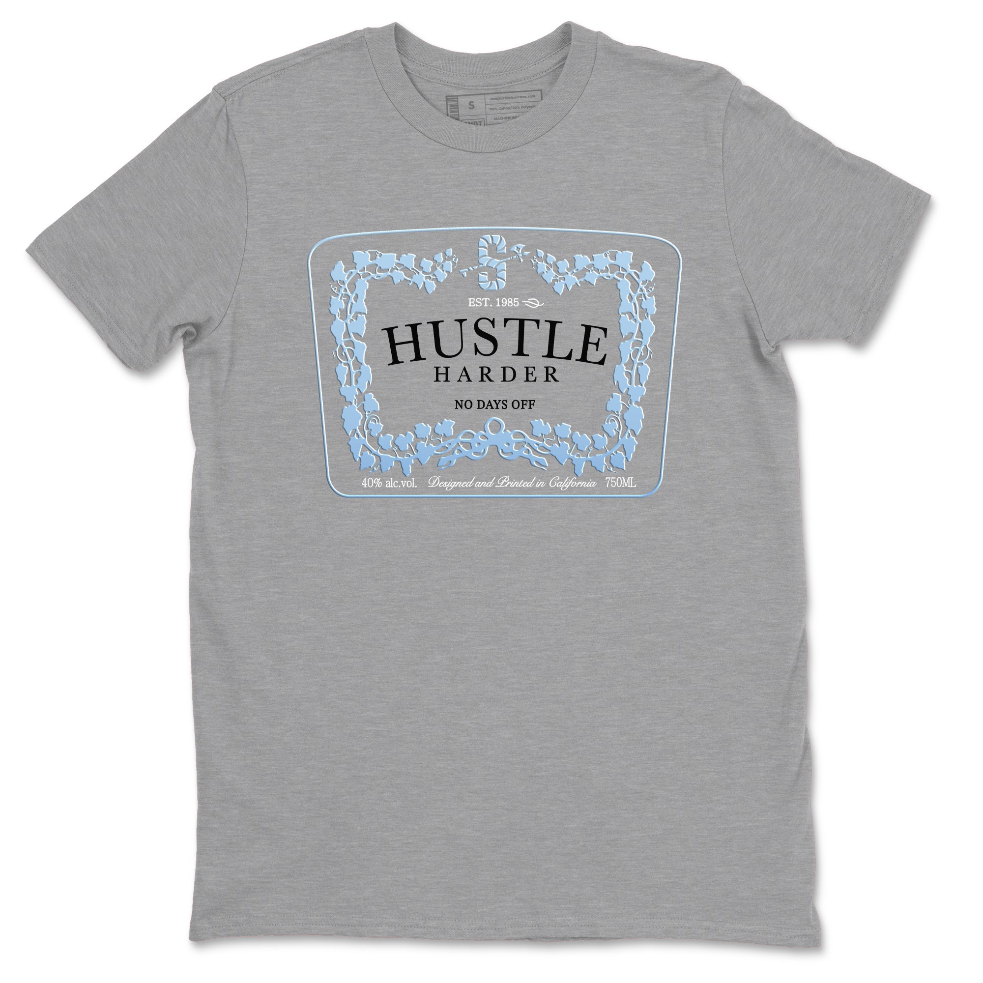 11s Columbia shirts to match jordans Hustle Harder sneaker match tees Air Jordan 11 Columbia Drip Gear Zone unisex cotton Heather Grey 2 crew neck shirts