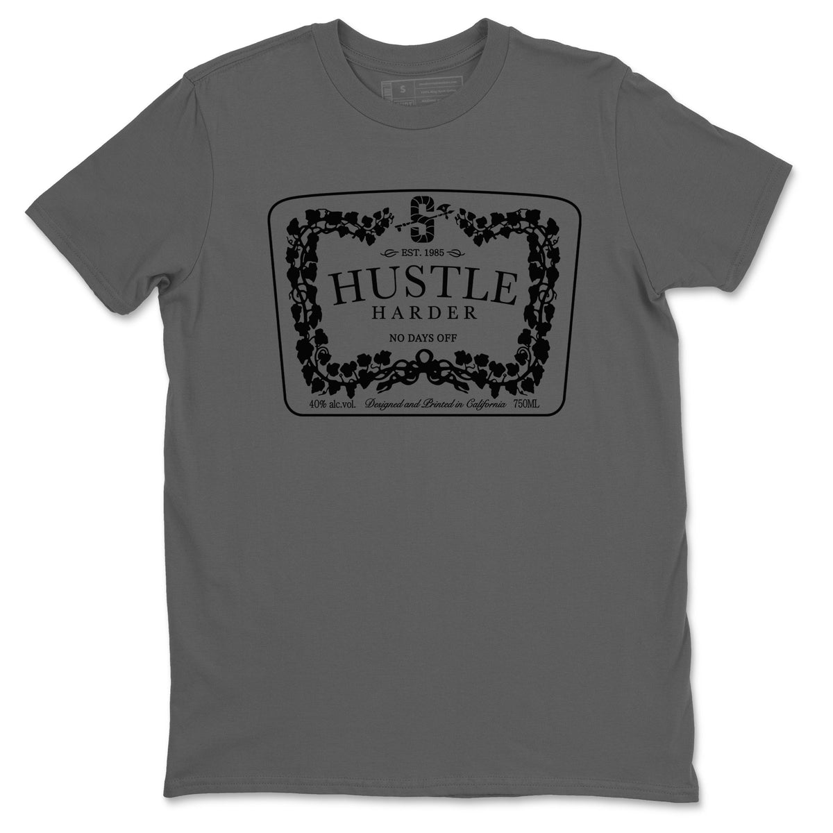 12s Black Wolf Grey shirts to match jordans Hustle Harder sneaker match tees Air Jordan 12 Black Wolf Grey match shoes to clothes Drip Gear Zone unisex cotton Cool Grey 2 shirts
