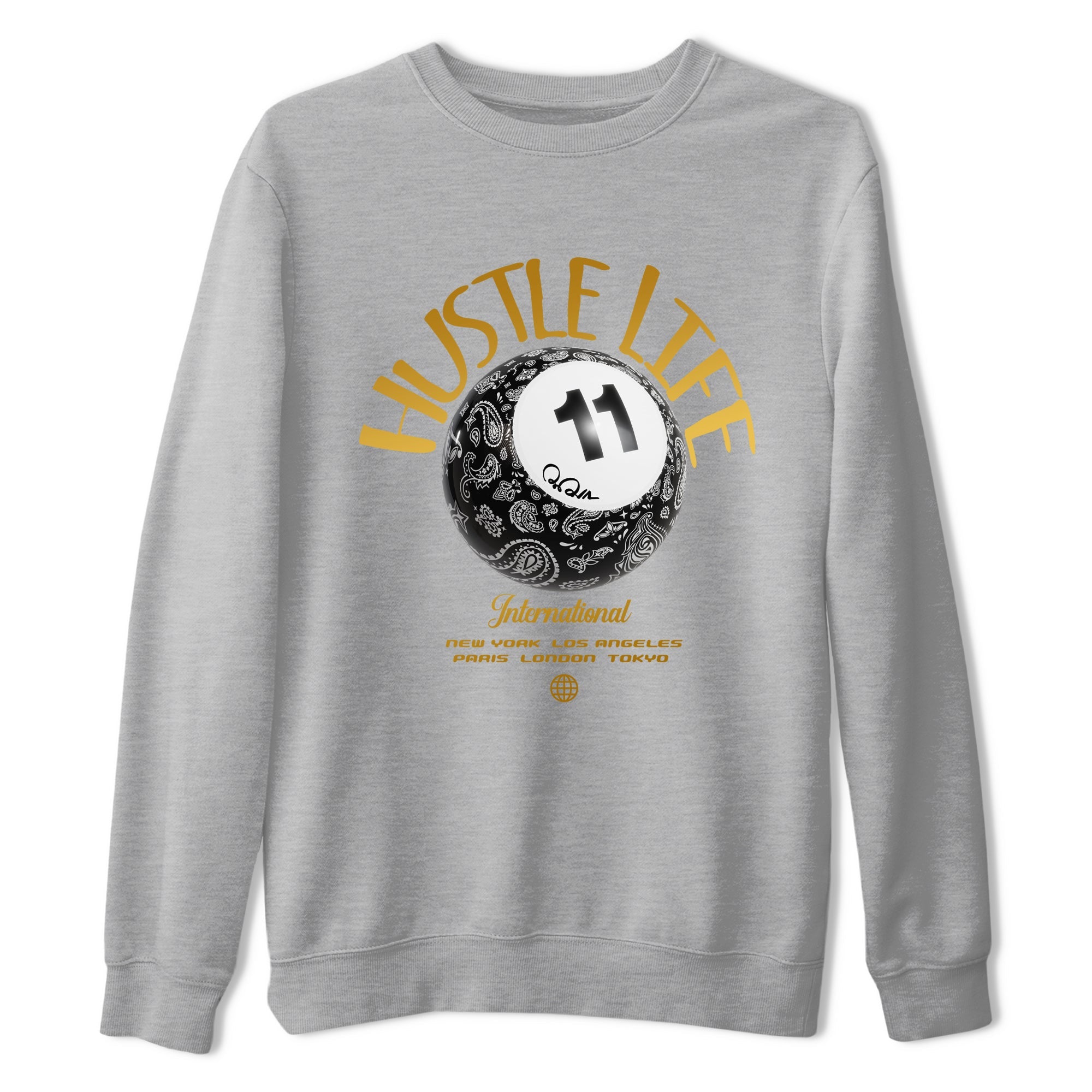 Air Jordan 11 Gratitude shirt to match jordans Hustle Life sneaker tees AJ11 Gratitude Drip Gear Zone Unisex Heather Grey 2 T-Shirt