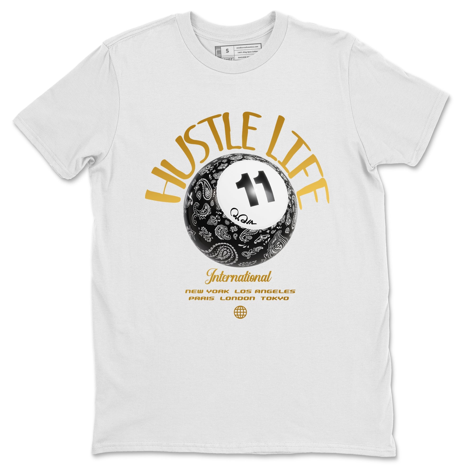 Air Jordan 11 Gratitude shirt to match jordans Hustle Life sneaker tees AJ11 Gratitude Drip Gear Zone Unisex White 2 T-Shirt