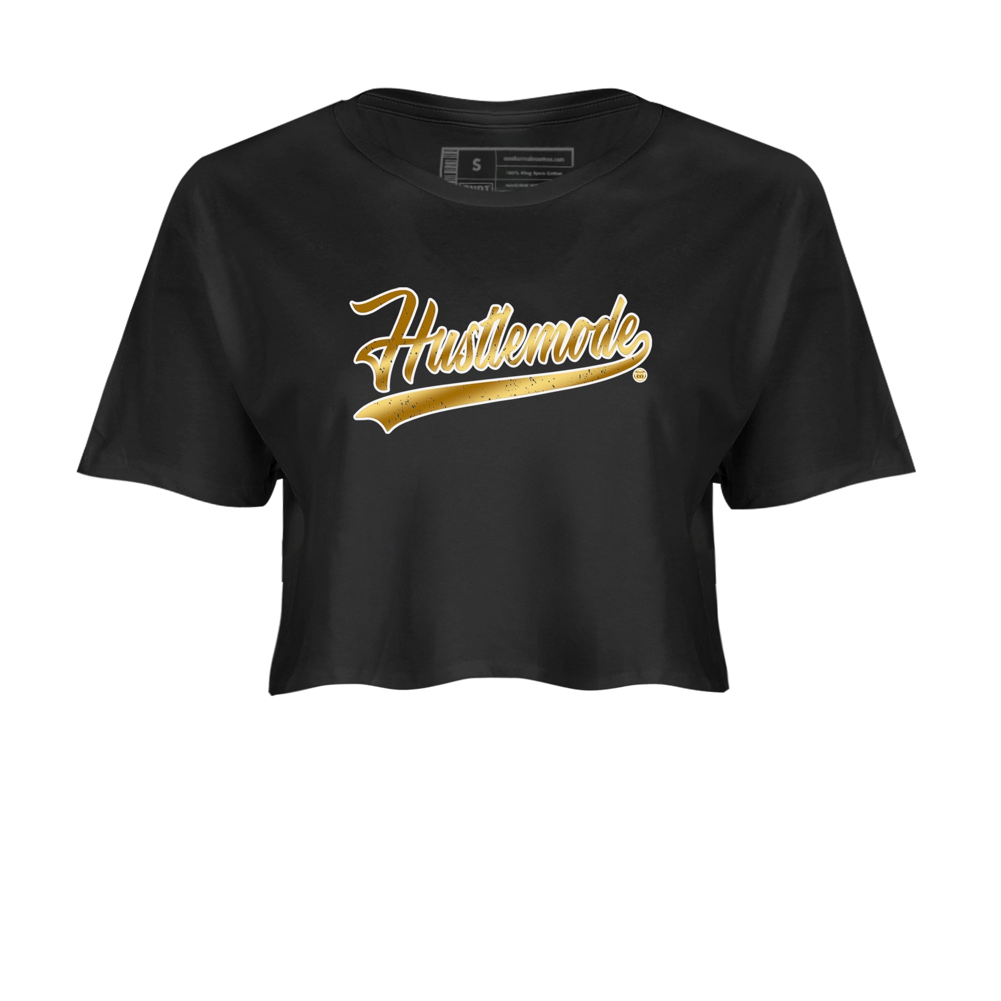 Air Jordan 1 High OG Black Metallic Gold shirts to match jordans Hustle Mode sneaker match tees Air Jordan 1 Retrp Black Metallic Gold Sneaker Shirts Drip Gear Zone streetwear brand Black 2 crop tee