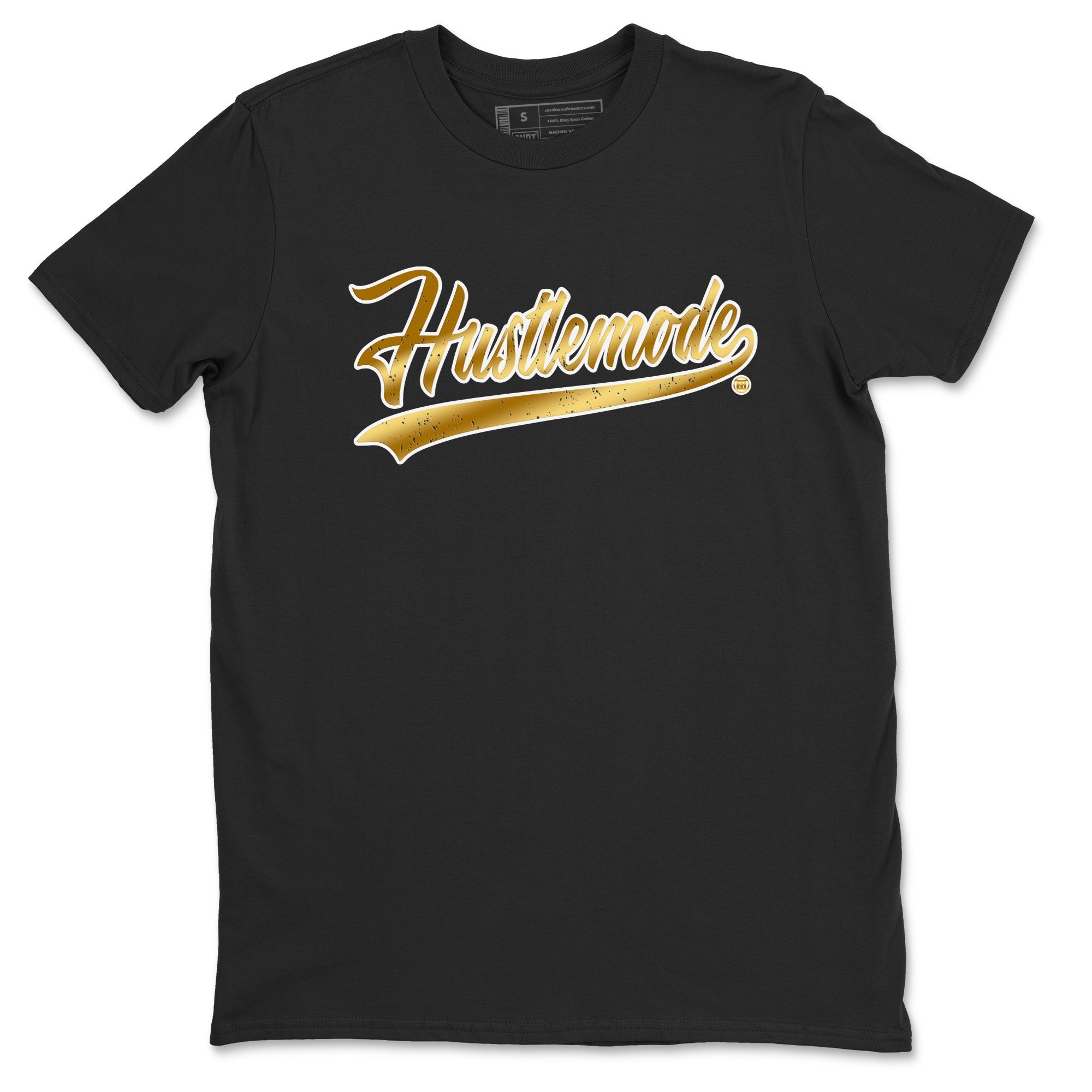 Air Jordan 1 High OG Black Metallic Gold shirts to match jordans Hustle Mode sneaker match tees Air Jordan 1 Retrp Black Metallic Gold Sneaker Shirts Drip Gear Zone streetwear brand Black 2 unisex cotton tee