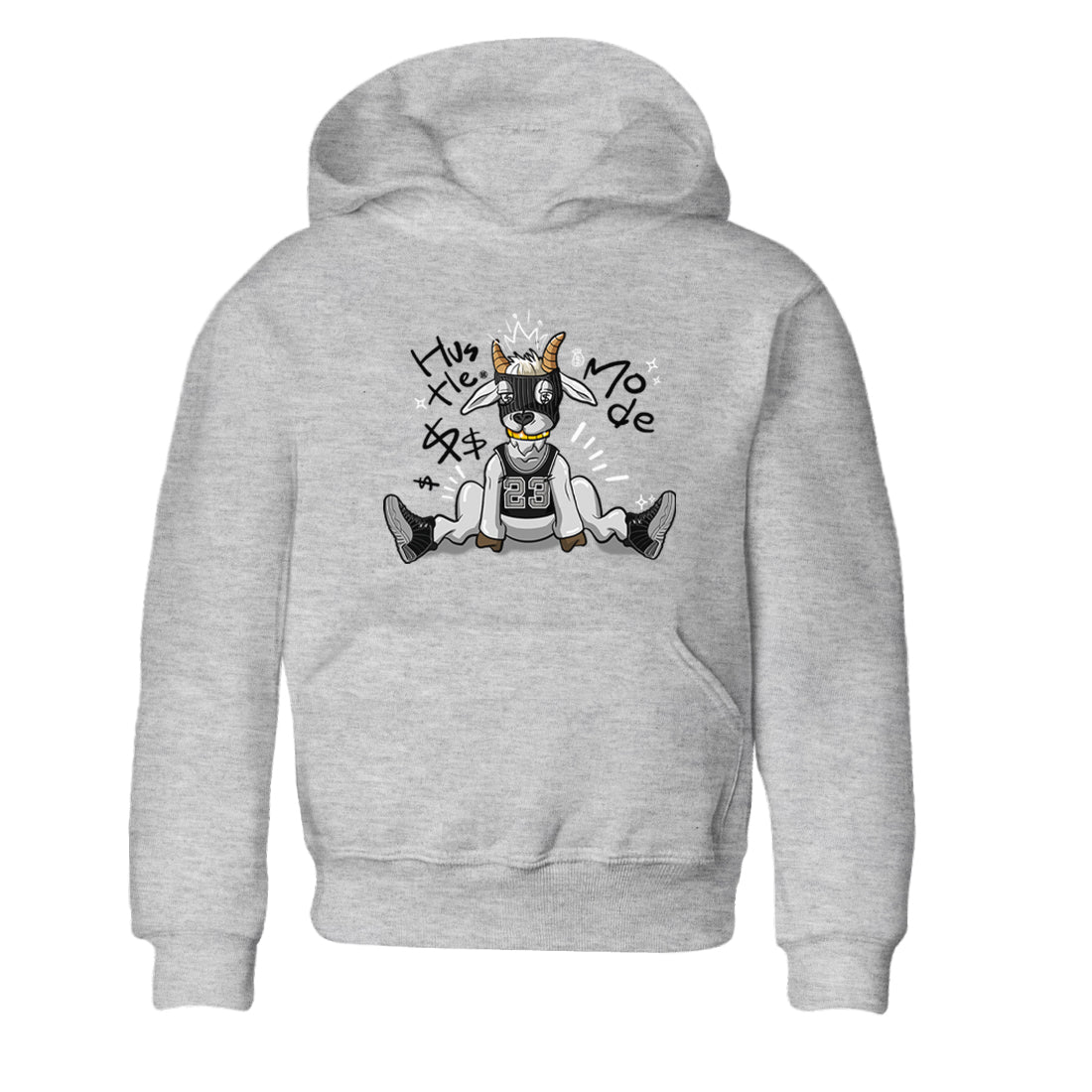 12s Black Wolf Grey shirts to match jordans Hustle Mode sneaker match tees Air Jordan 12 Black Wolf Grey match shoes to clothes Drip Gear Zone Youth Baby Heather Grey 2 tee