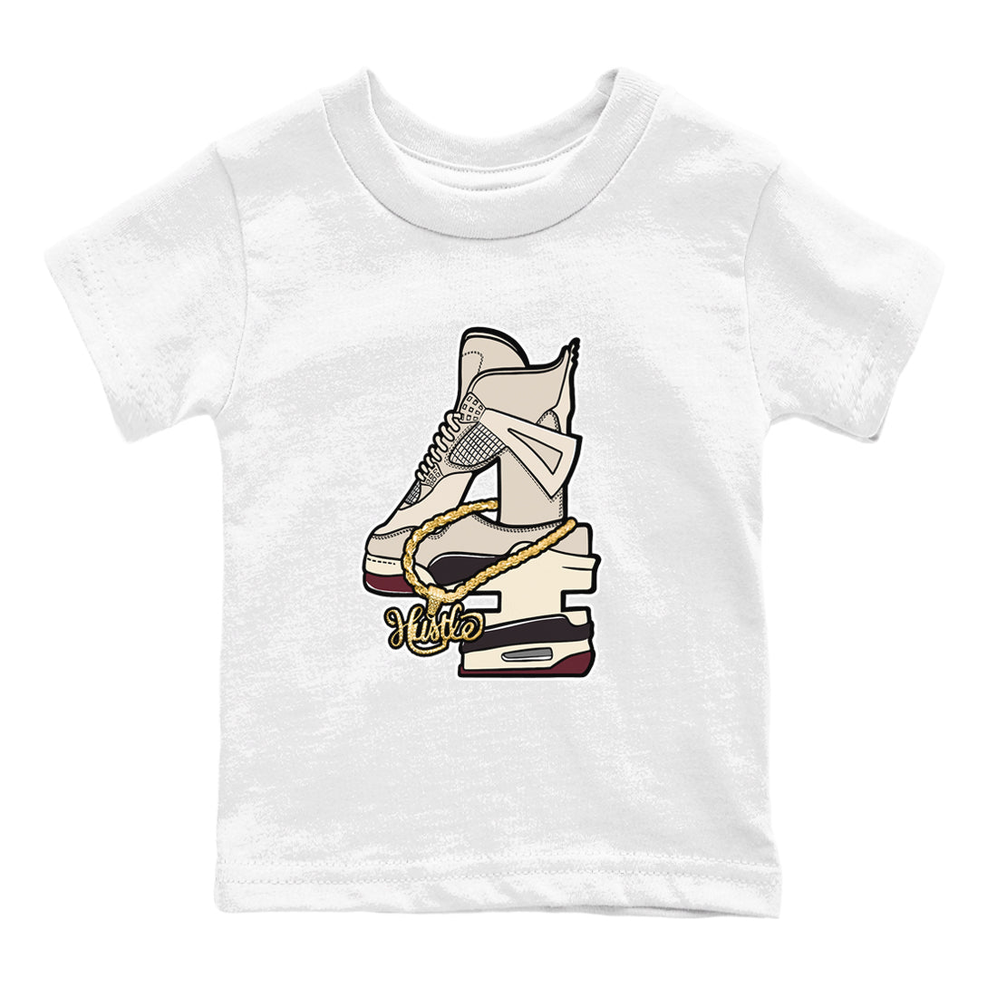 4s A Ma Maniere x Phantom shirts to match jordans Hustle Number 4 sneaker match tees A Ma Maniere x Air Jordan 4 Phantom Drip Gear ZoneSneaker Release Tees Youth Baby White 2 crew neck shirts