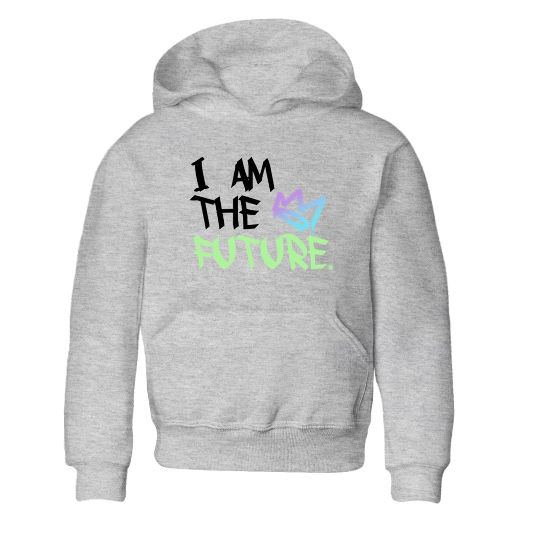 1s Fortune Fly shirts to match jordans I Am The Future sneaker match tees Air Jordan 1 Fortune Fly match shoes to clothes Drip Gear Zone Youth Baby Heather Grey 2 tee