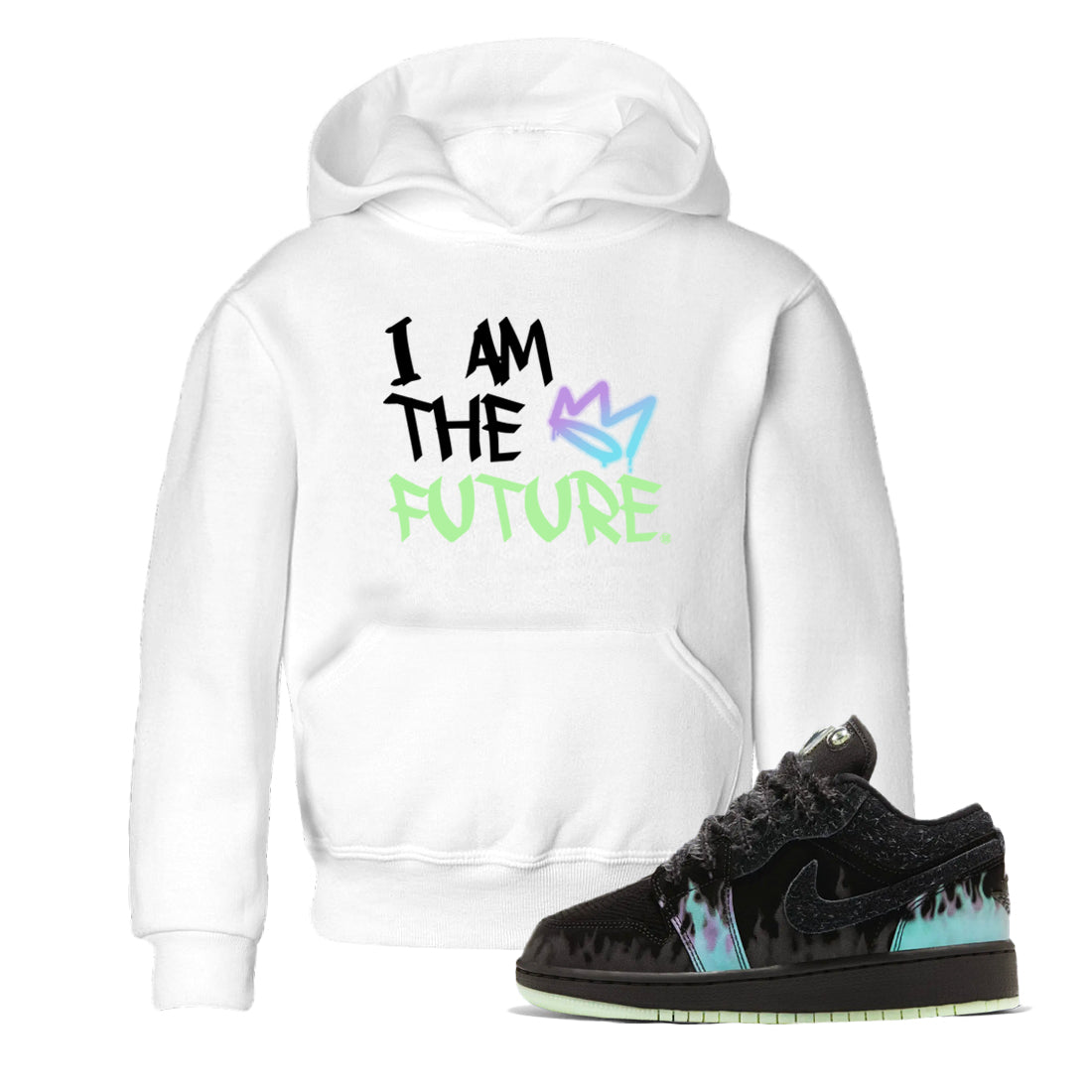 1s Fortune Fly shirts to match jordans I Am The Future sneaker match tees Air Jordan 1 Fortune Fly match shoes to clothes Drip Gear Zone Youth Baby White 1 tee