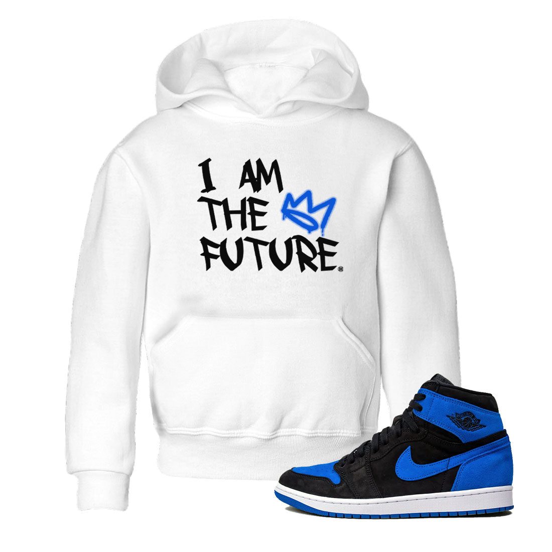 AJ1 Retro Royal Reimagined shirt to match jordans I Am The Future sneaker tees Air Jordan 1 Royal Reimagined Drip Gear Zone Casual Crew Neck T-Shirt Baby Toddler White 1 T-Shirt
