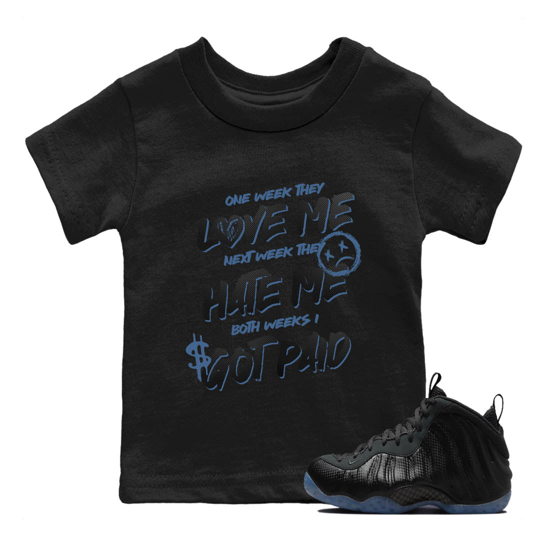 Sneaker Threads  Sneaker Tees To Match Air Foamposite One Carbon Fiber  I Got Paid Youth Graphic Tee Black 1. Perfect for Jordan releases 2025 colorways.