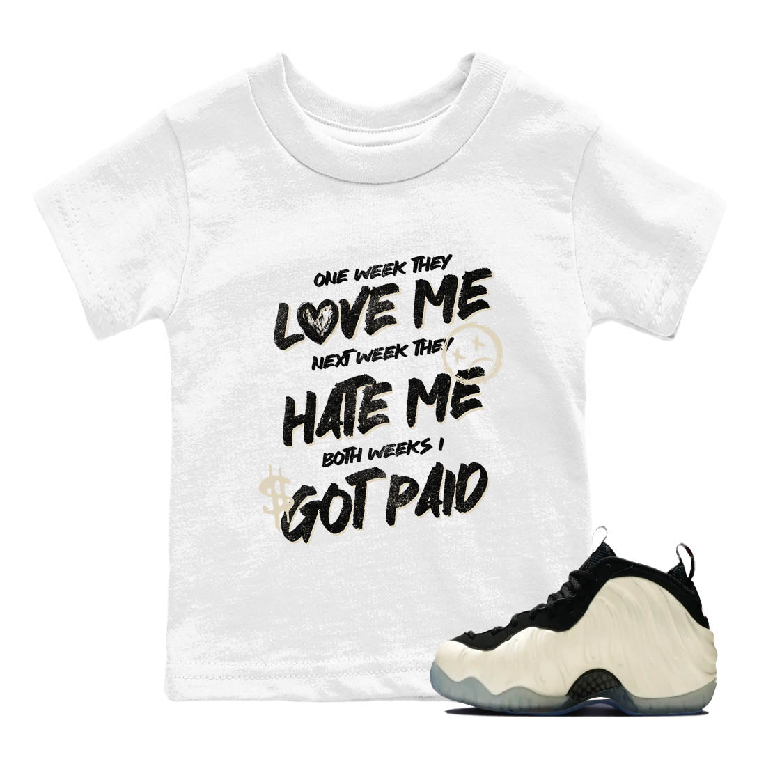 Sneaker Threads  Sneaker Tees To Match Air Foamposite One Pearl  I Got Paid Youth Graphic Tee White 1. Perfect for Jordan releases 2025 colorways.