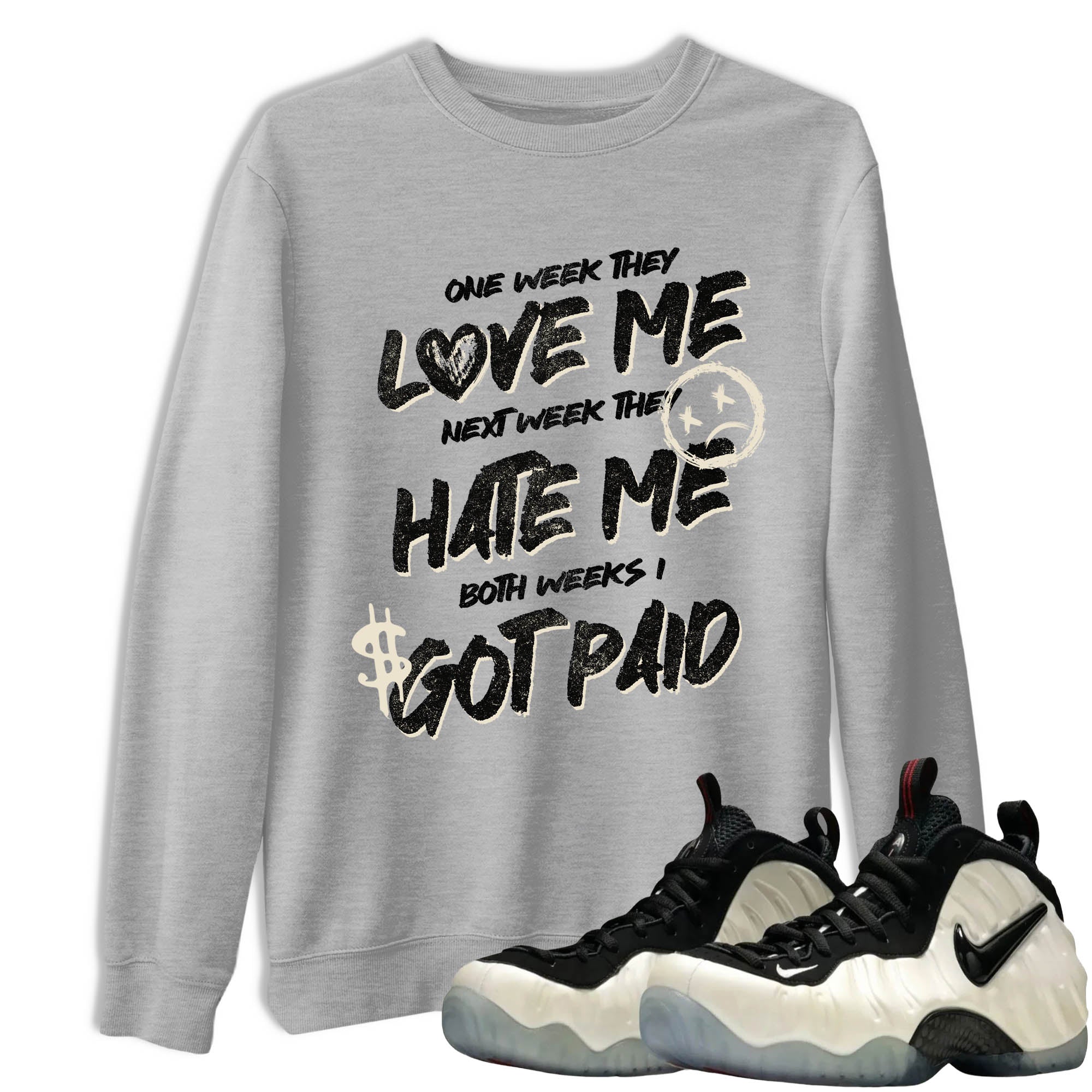 Sneaker Threads  Sneaker Tees To Match Air Foamposite One Pearl  I Got Paid Graphic Tee Heather Grey 1. Perfect for Jordan releases 2025 colorways.