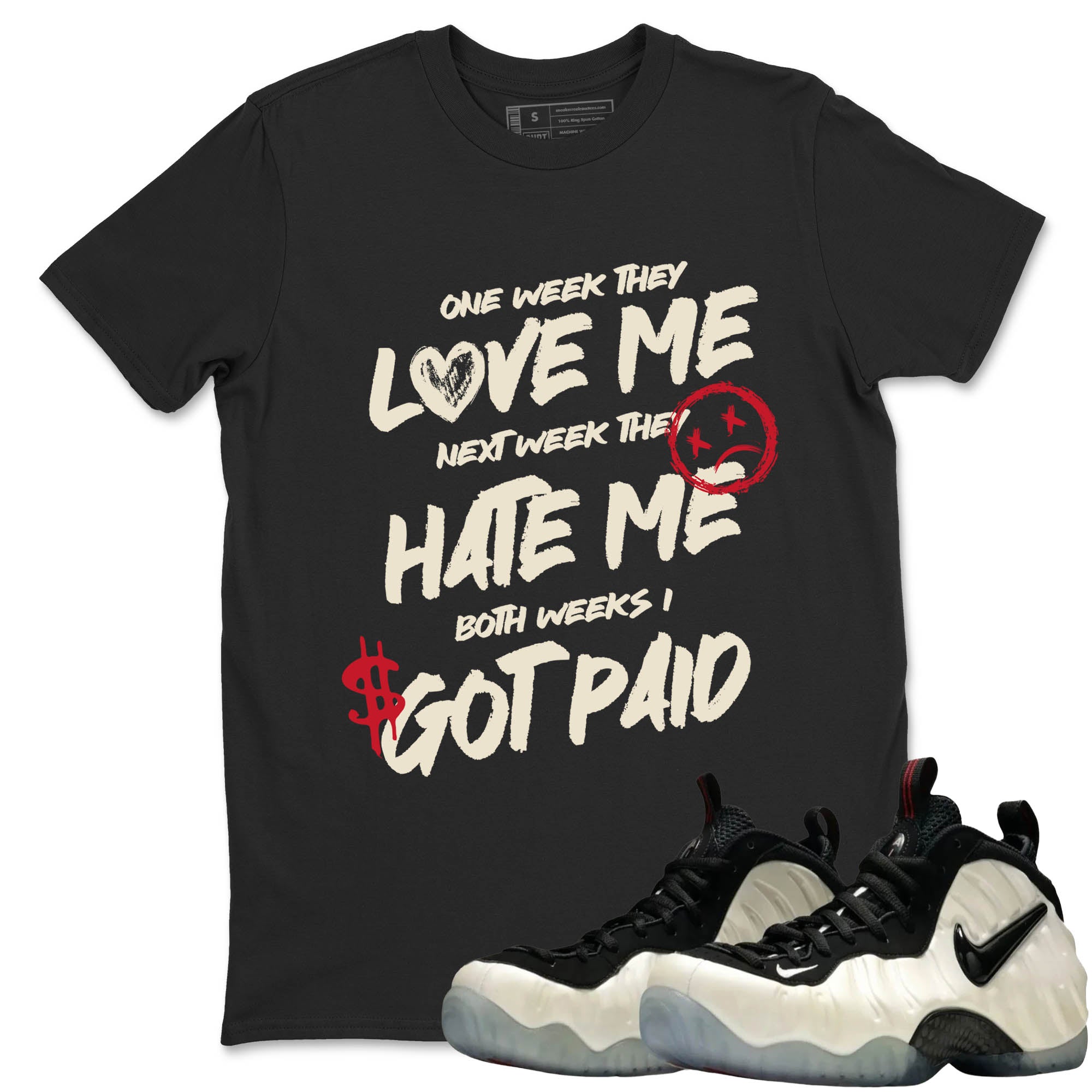 Sneaker Threads  Sneaker Tees To Match Air Foamposite One Pearl  I Got Paid Graphic Tee Black 1. Perfect for Jordan releases 2025 colorways.