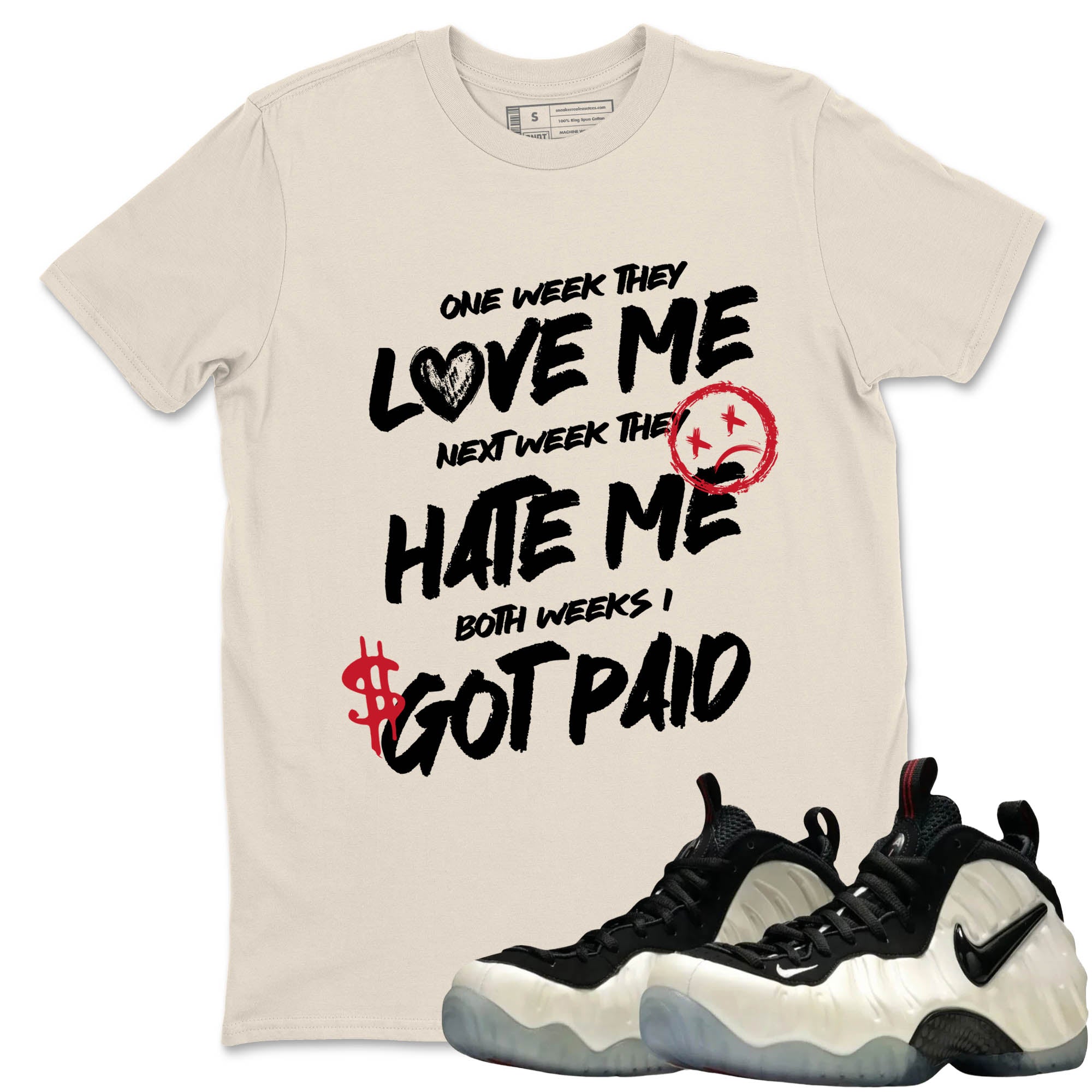 Sneaker Threads  Sneaker Tees To Match Air Foamposite One Pearl  I Got Paid Graphic Tee Natural 1. Perfect for Jordan releases 2025 colorways.