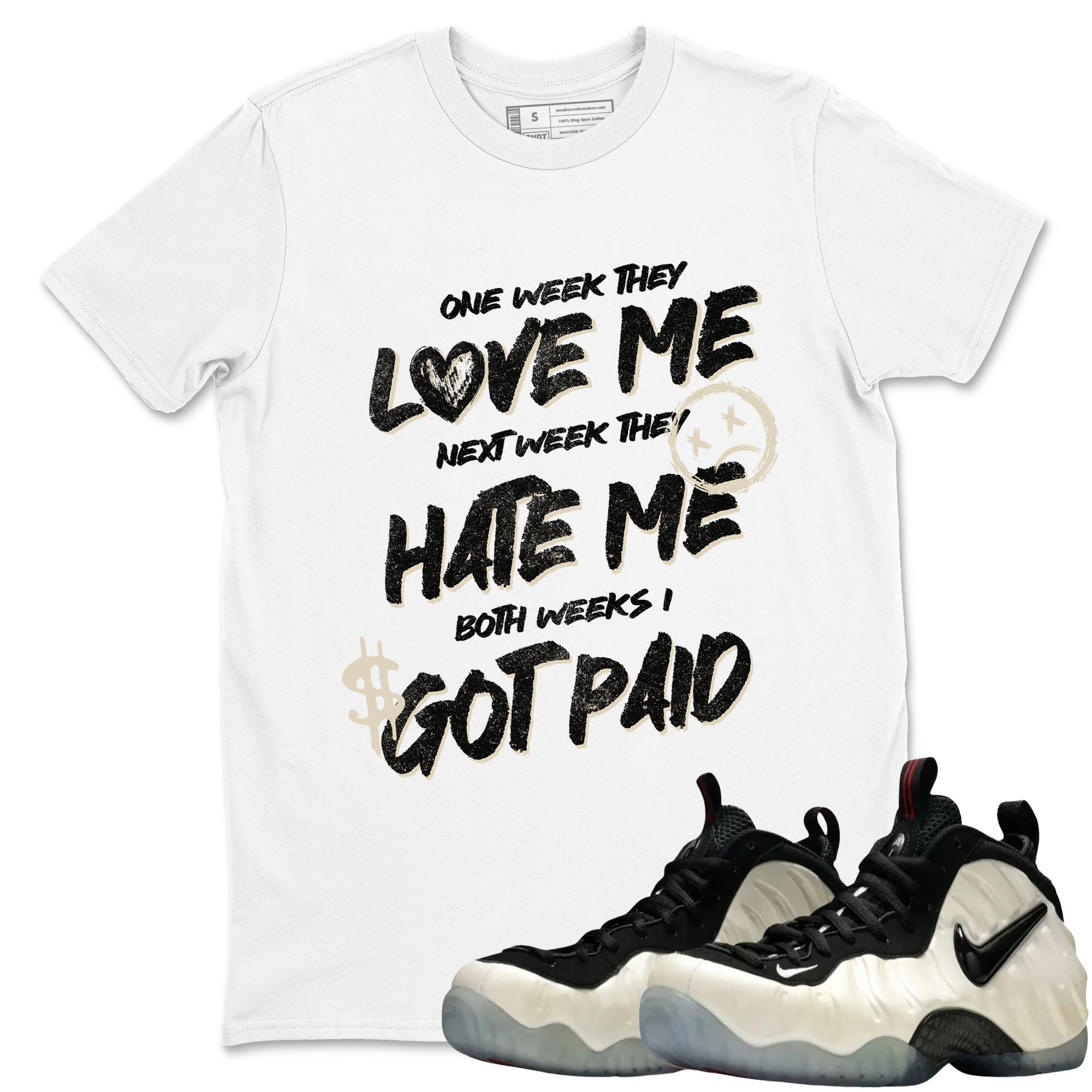 Sneaker Threads  Sneaker Tees To Match Air Foamposite One Pearl  I Got Paid Graphic Tee White 1. Perfect for Jordan releases 2025 colorways.
