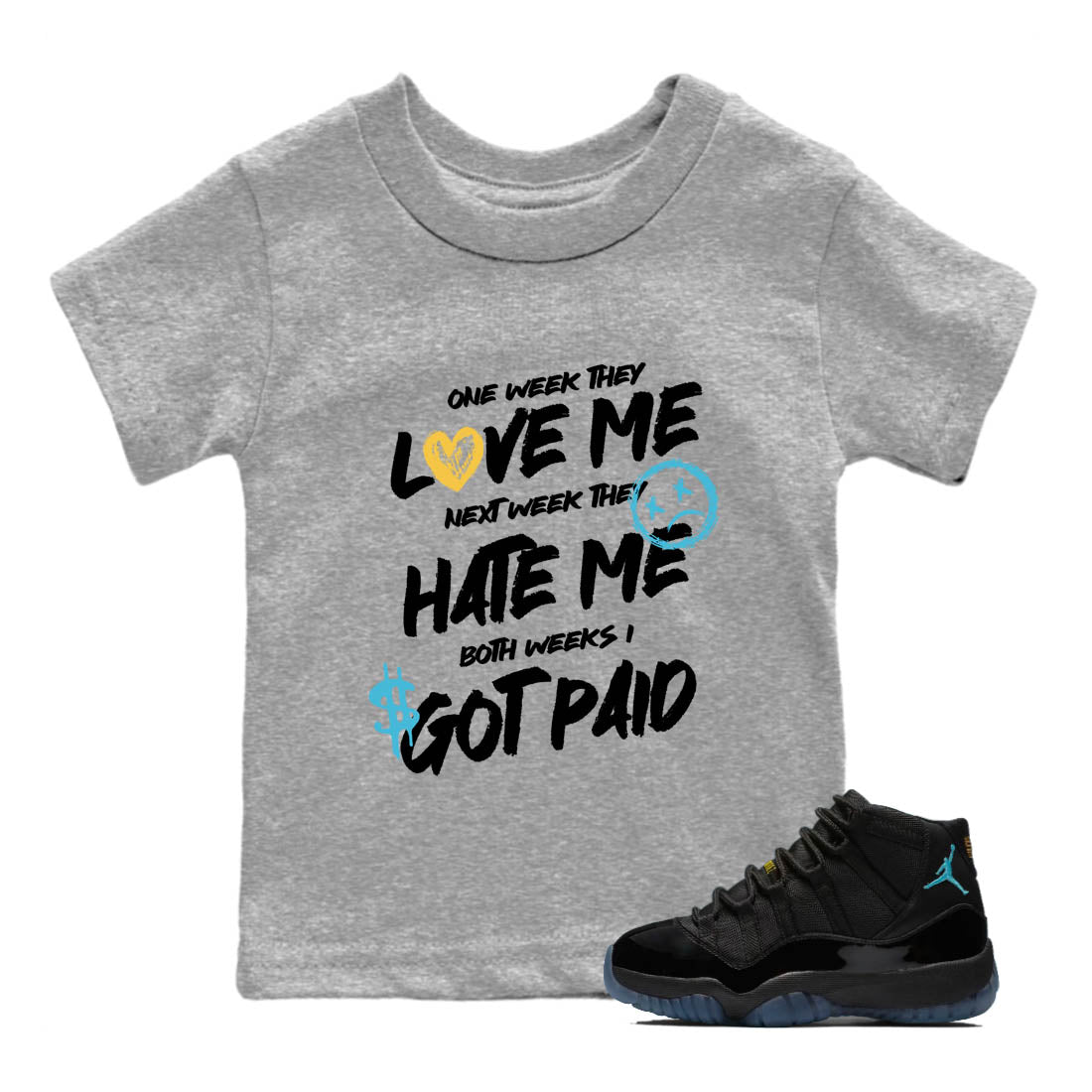 Sneaker Threads  Sneaker Tees To Match Air Jordan 11 Retro Gamma  I Got Paid Youth Graphic Tee Heather Grey 1. Perfect for Jordan releases 2025 colorways.