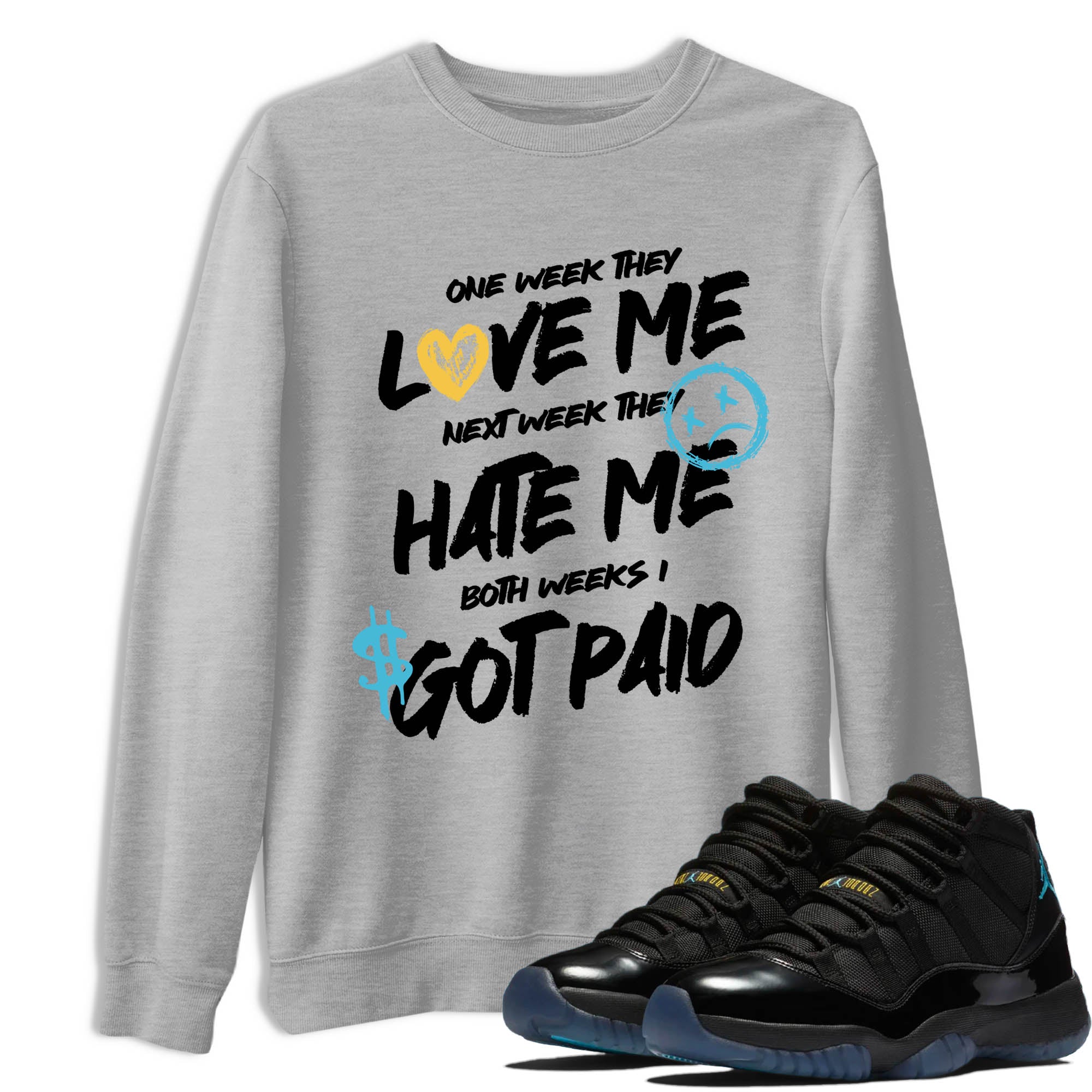 Sneaker Threads  Sneaker Tees To Match Air Jordan 11 Retro Gamma  I Got Paid Graphic Tee Heather Grey 1. Perfect for Jordan releases 2025 colorways.