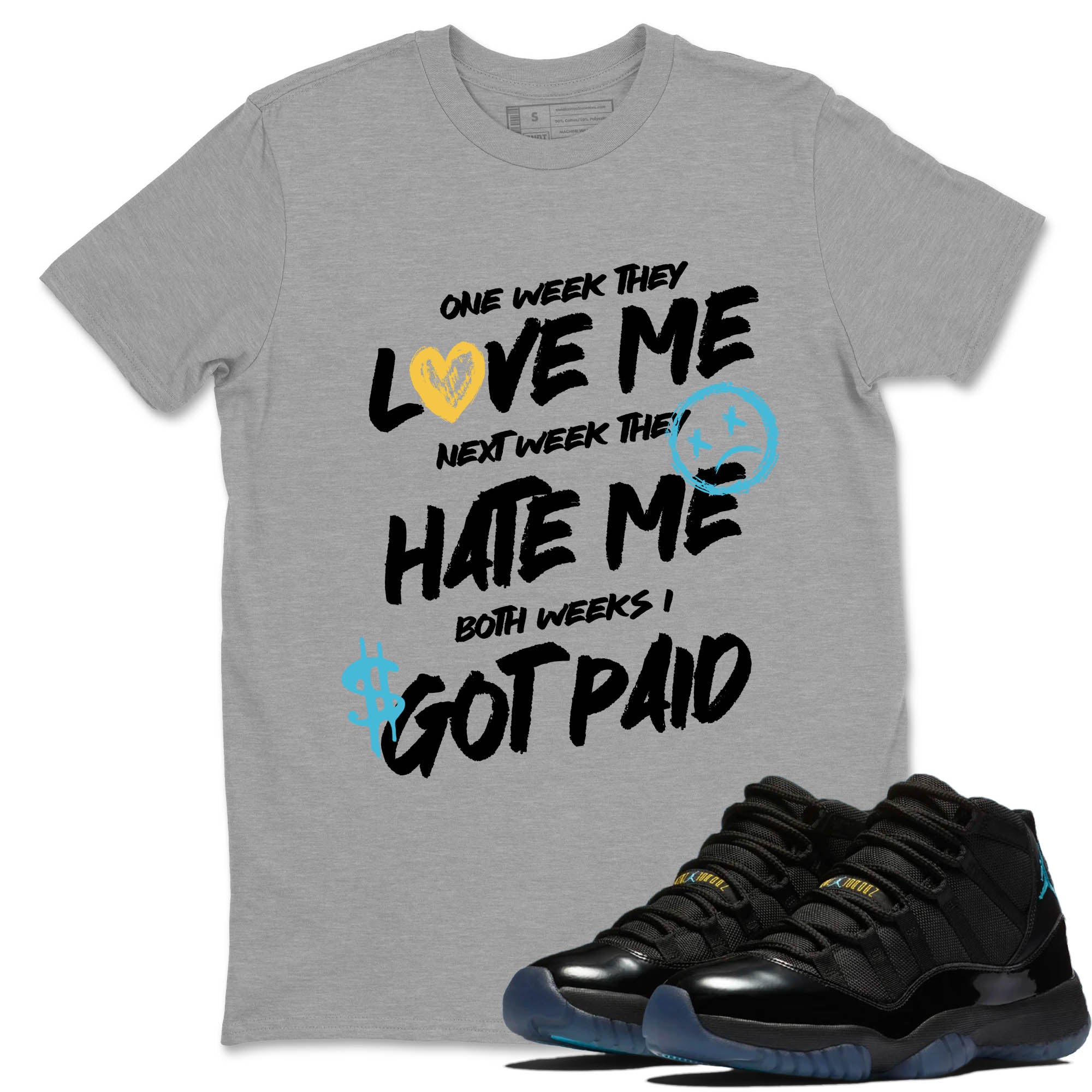 Sneaker Threads  Sneaker Tees To Match Air Jordan 11 Retro Gamma  I Got Paid Graphic Tee Heather Grey 1. Perfect for Jordan releases 2025 colorways.