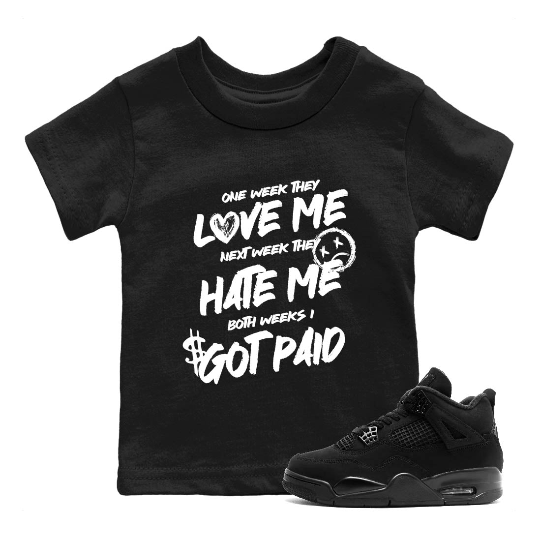 Sneaker Threads  Sneaker Tees To Match Air Jordan 4 Black Cat  I Got Paid Youth Graphic Tee Black 1. Perfect for Jordan releases 2025 colorways.
