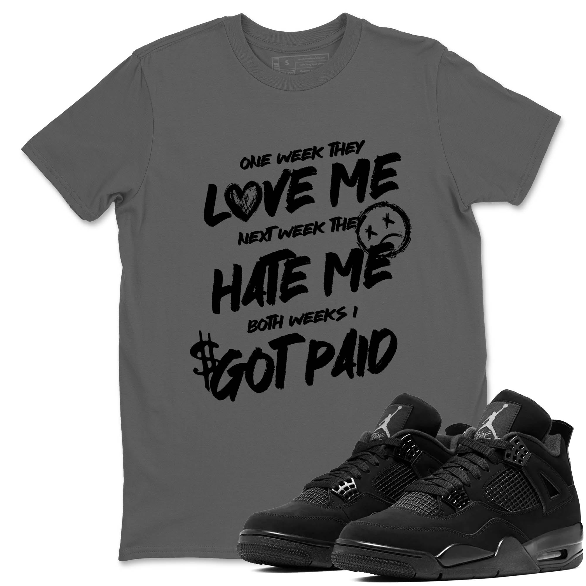 Sneaker Threads  Sneaker Tees To Match Air Jordan 4 Black Cat  I Got Paid Graphic Tee Cool Grey 1. Perfect for Jordan releases 2025 colorways.