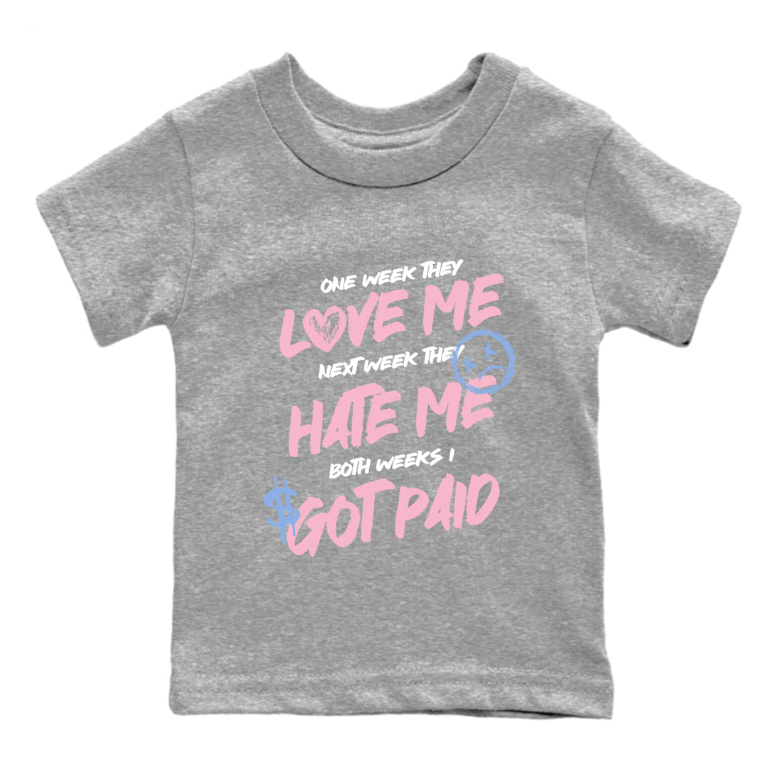 Sneaker match tees  Sneaker Tees To Match Air Jordan 5 Medium Soft Pink Shoes  I Got Paid Kids T-Shirt Heather Grey 2