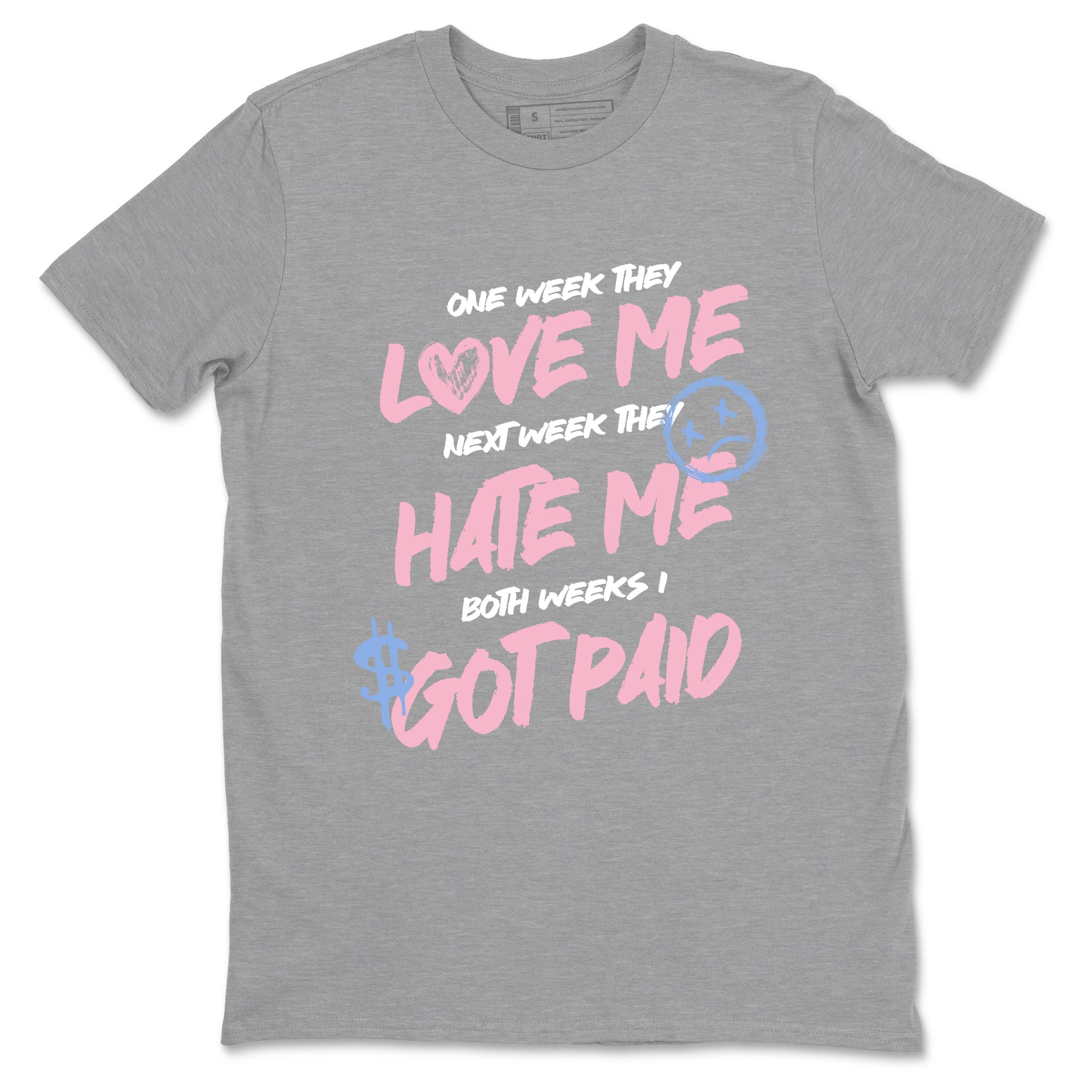 Sneaker match tees  Sneaker Tees To Match Air Jordan 5 Medium Soft Pink Shoes  I Got Paid Tee Heather Grey 2