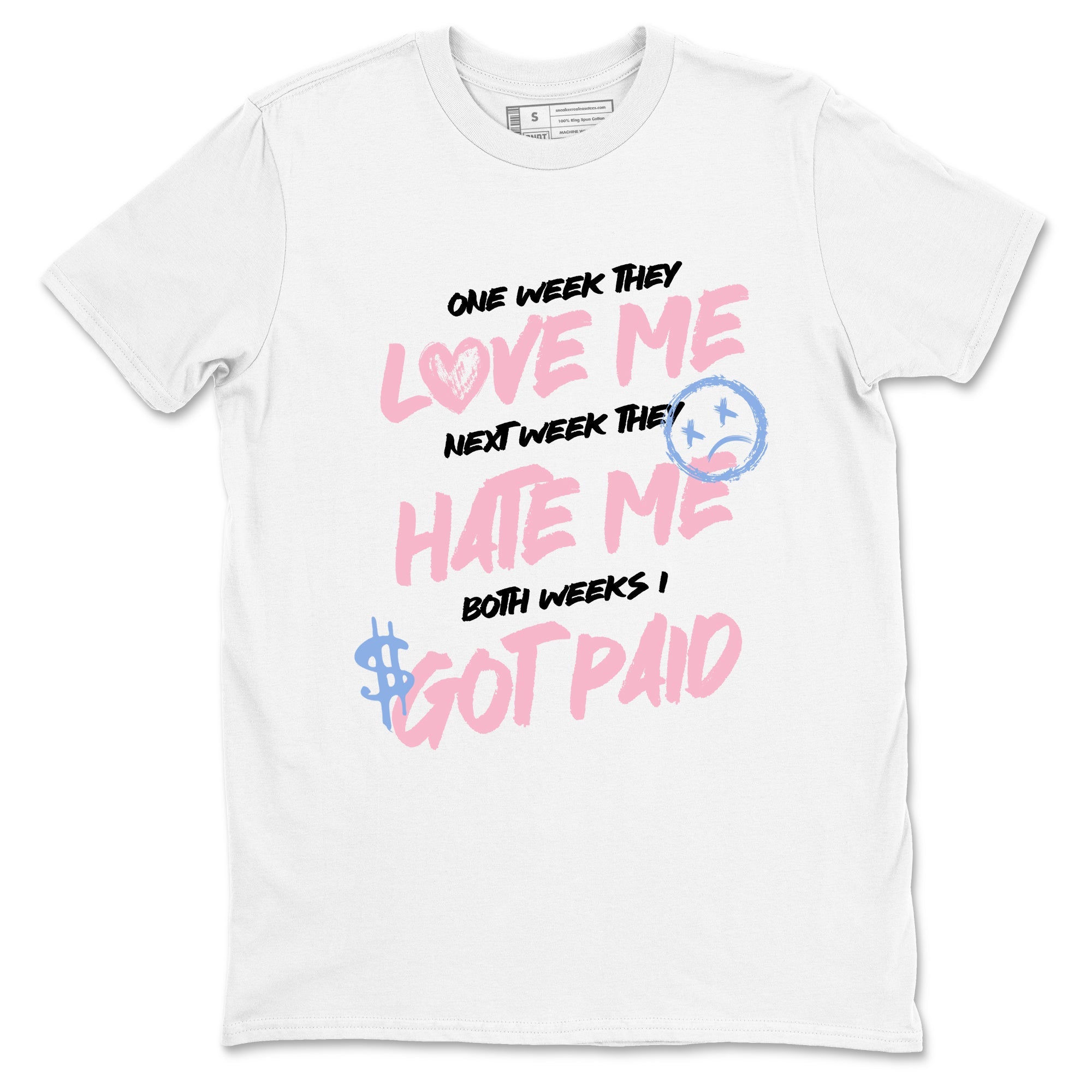Sneaker match tees  Sneaker Tees To Match Air Jordan 5 Medium Soft Pink Shoes  I Got Paid Tee White 2