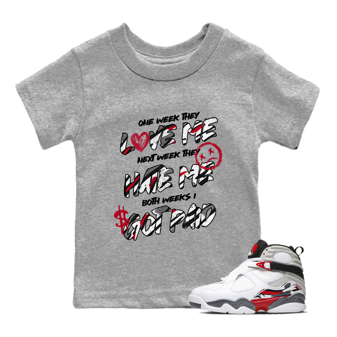 Sneaker Threads  Sneaker Tees To Match Air Jordan 8 Bunny  I Got Paid Youth Graphic Tee Heather Grey 1. Perfect for Jordan releases 2025 colorways.
