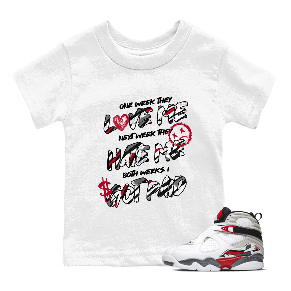 Sneaker Threads  Sneaker Tees To Match Air Jordan 8 Bunny  I Got Paid Youth Graphic Tee White 1. Perfect for Jordan releases 2025 colorways.