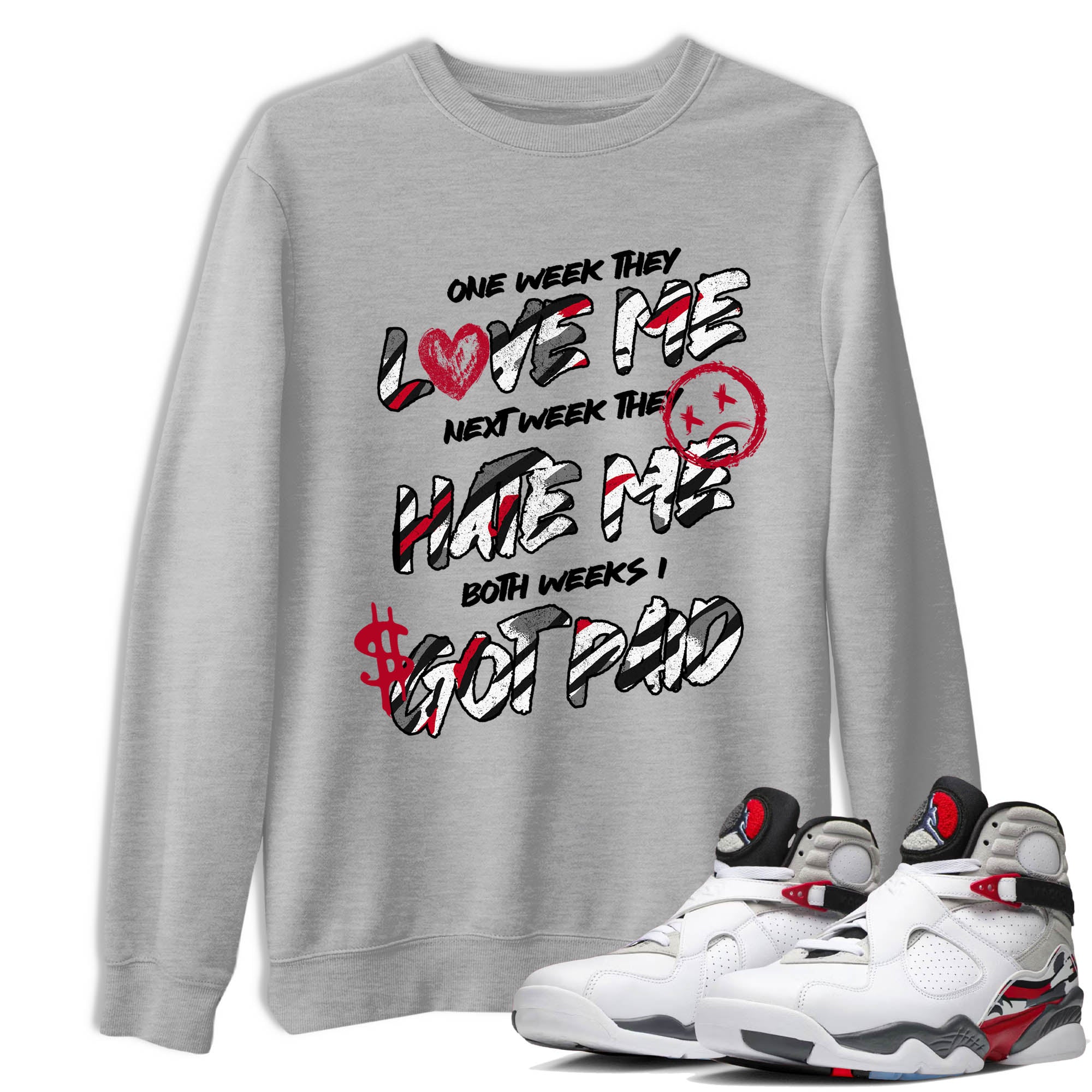 Sneaker Threads  Sneaker Tees To Match Air Jordan 8 Bunny  I Got Paid Graphic Tee Heather Grey 1. Perfect for Jordan releases 2025 colorways.