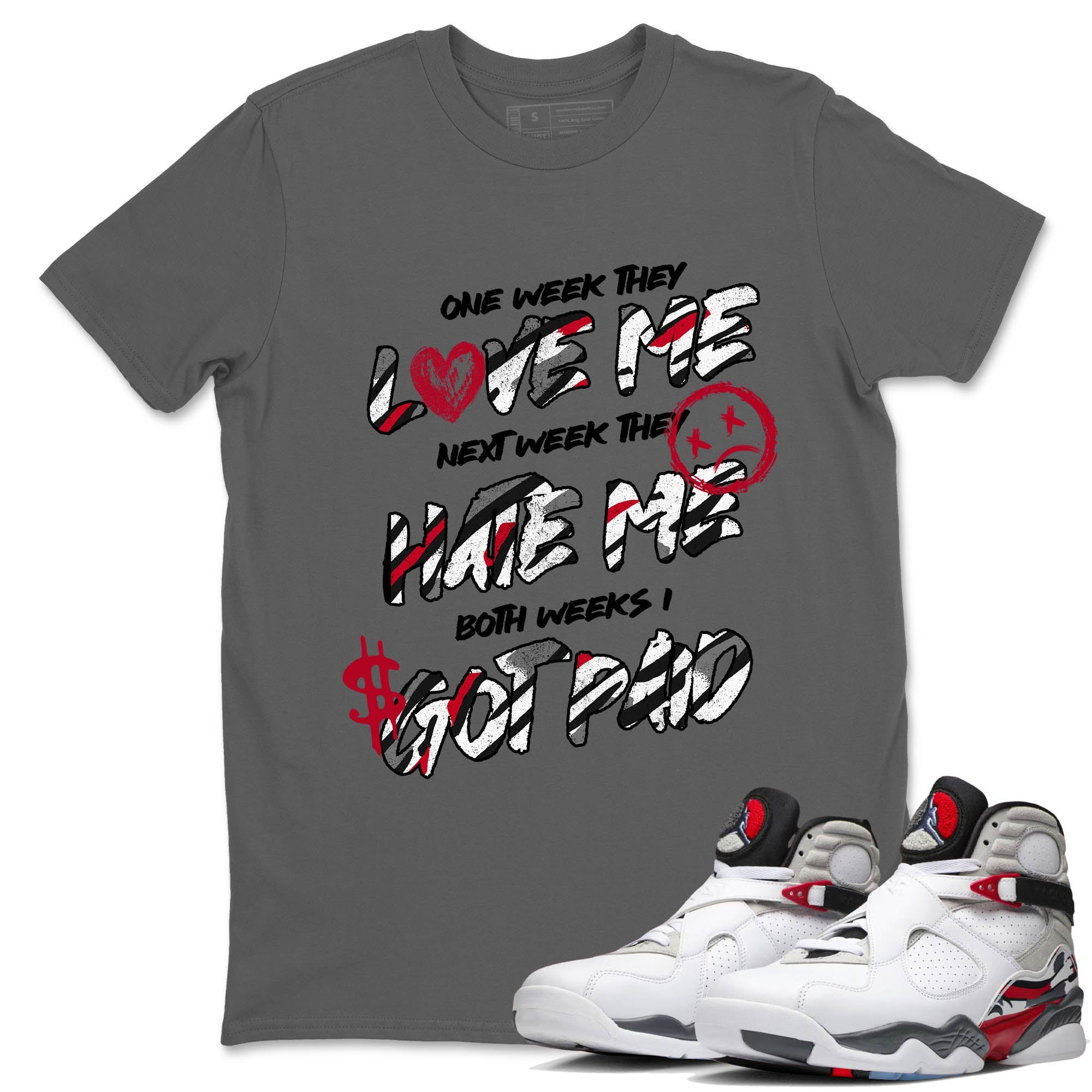 Sneaker Threads  Sneaker Tees To Match Air Jordan 8 Bunny  I Got Paid Graphic Tee Cool Grey 1. Perfect for Jordan releases 2025 colorways.