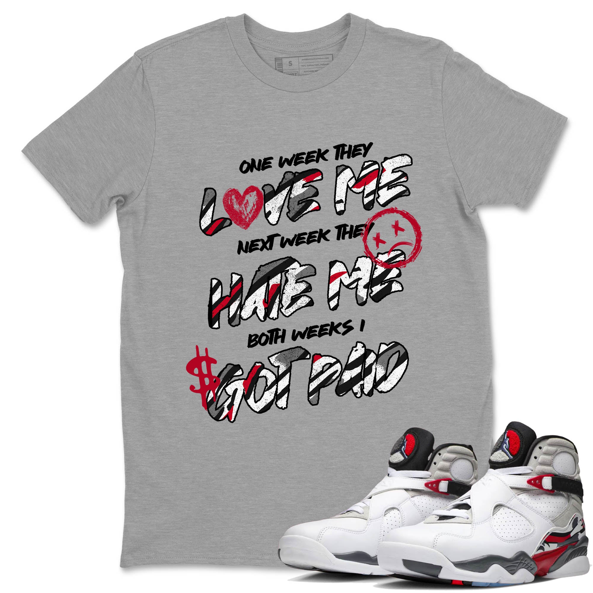 Sneaker Threads  Sneaker Tees To Match Air Jordan 8 Bunny  I Got Paid Graphic Tee Heather Grey 1. Perfect for Jordan releases 2025 colorways.