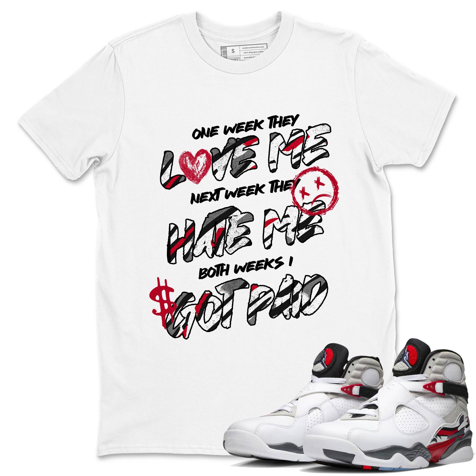 Sneaker Threads  Sneaker Tees To Match Air Jordan 8 Bunny  I Got Paid Graphic Tee White 1. Perfect for Jordan releases 2025 colorways.