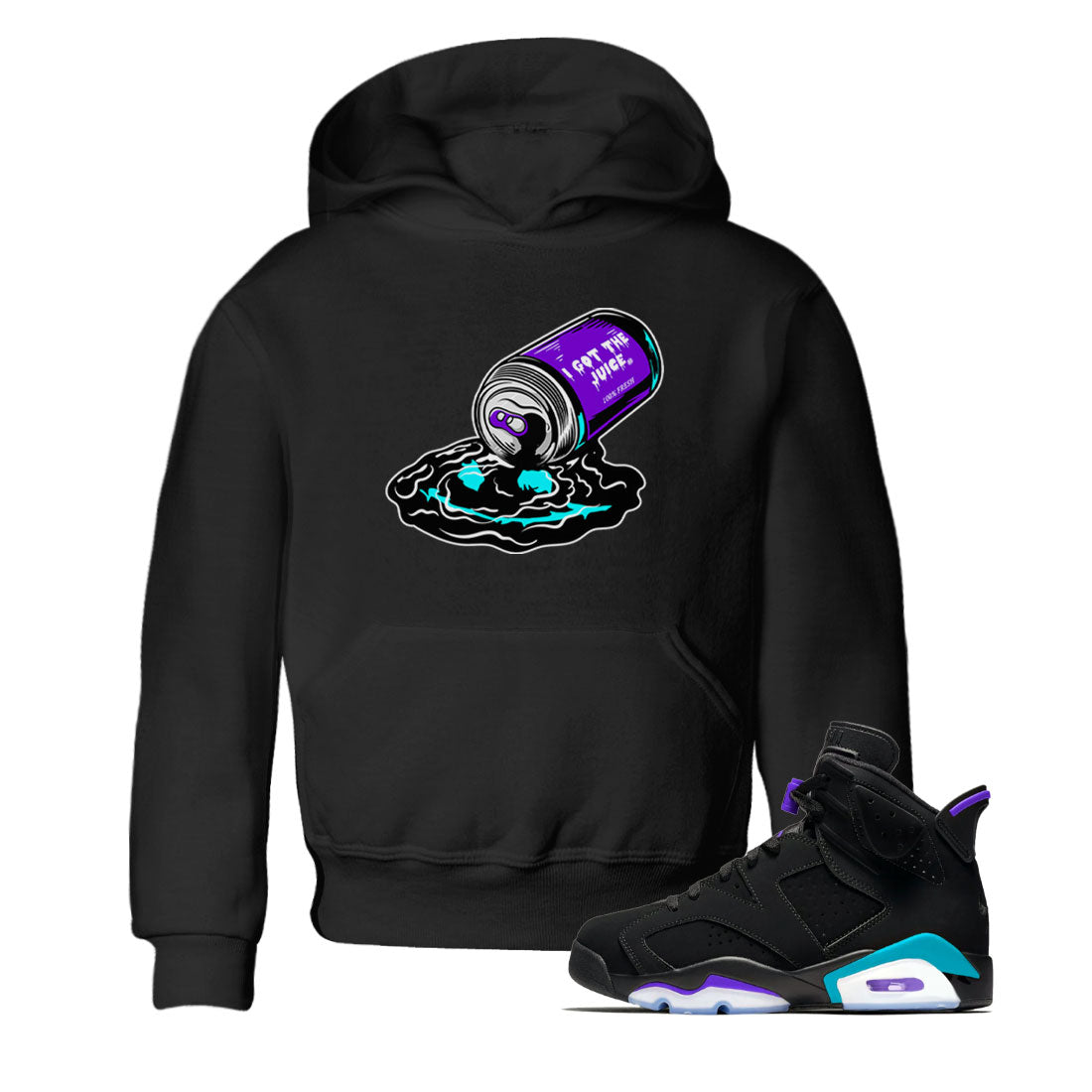 Air Jordan 6 Aqua shirt to match jordans I Got The Juice sneaker tees Jordan 6 Retro Aqua Drip Gear Zone Baby Toddler Black 1 T-Shirt