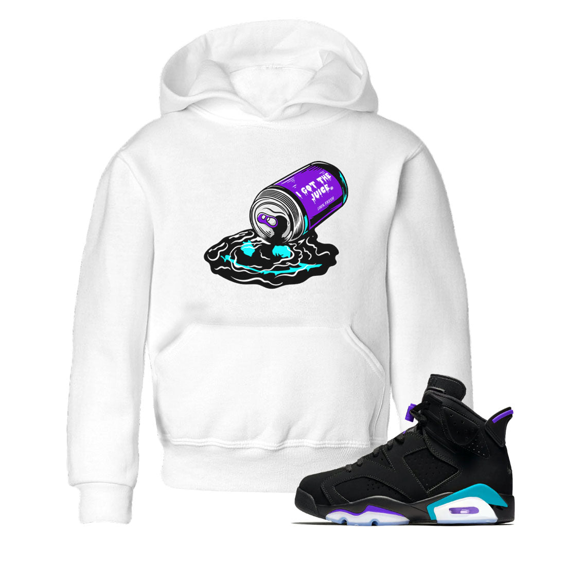 Air Jordan 6 Aqua shirt to match jordans I Got The Juice sneaker tees Jordan 6 Retro Aqua Drip Gear Zone Baby Toddler White 1 T-Shirt