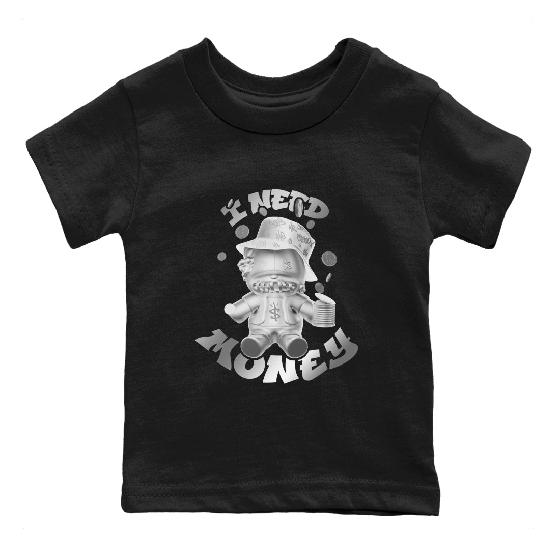 Air Jordan 1 Gift Giving shirt to match jordans I Need Money sneaker tees  Metal tees AJ1 Gift Giving Drip Gear Zone Baby Toddler Black 2 T-Shirt
