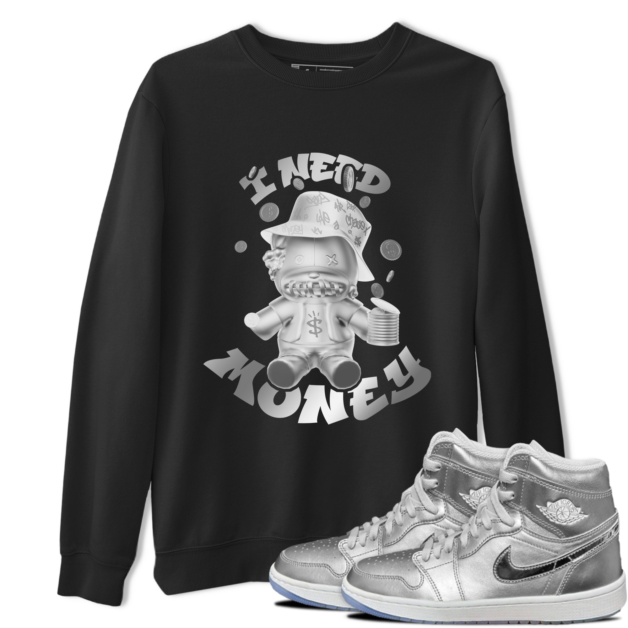 Air Jordan 1 Gift Giving shirt to match jordans I Need Money sneaker tees  Metal tees AJ1 Gift Giving Drip Gear Zone Unisex Black 1 T-Shirt