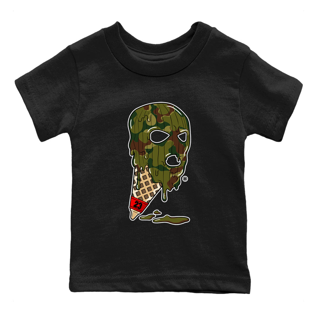 Air Max 90 Reverse Camo shirts to match jordans Ice Cream Mask sneaker match tees Air Max 90 Reverse Duck Camo match shoes to clothes Drip Gear Zone Youth Baby Black 2 tee