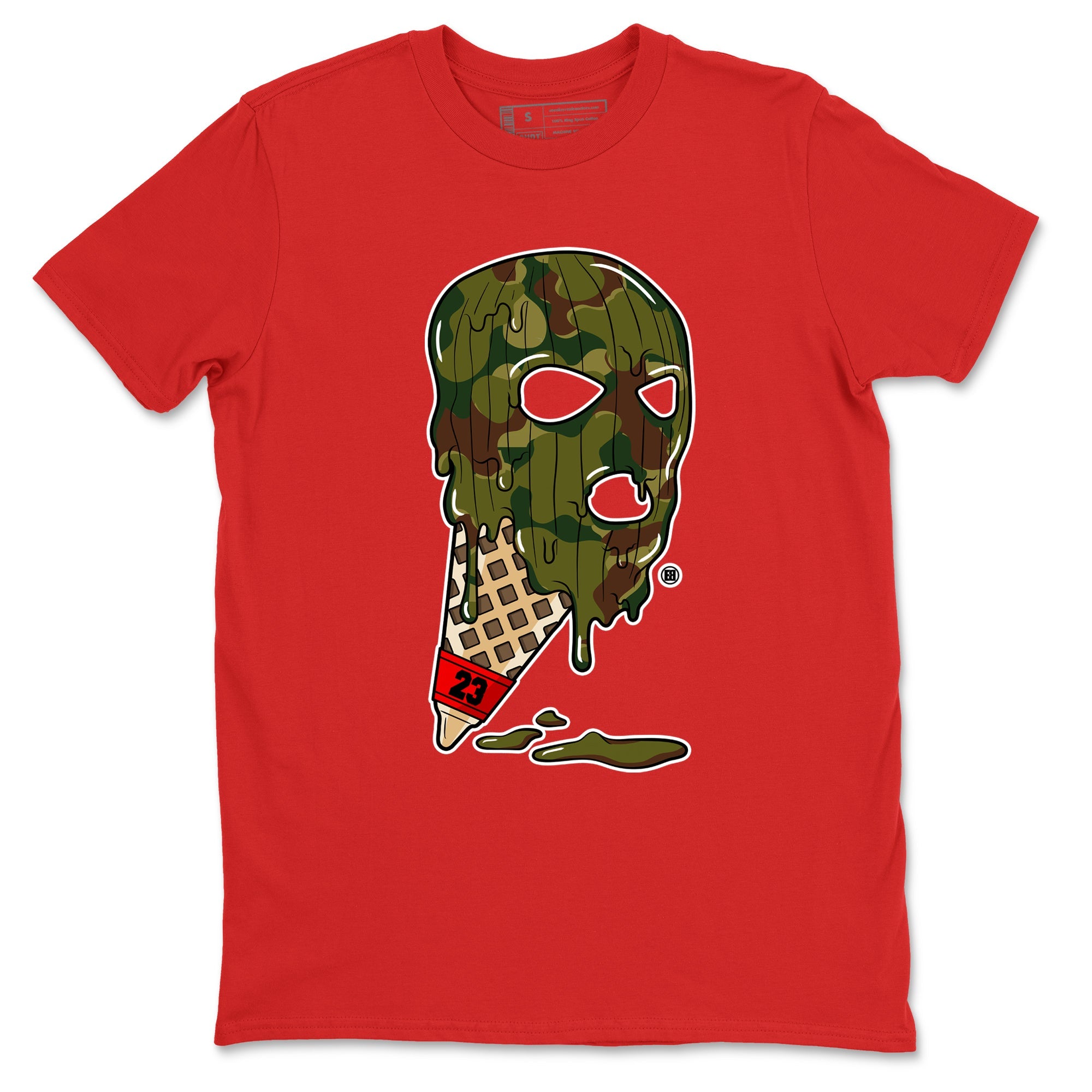 Air Max 90 Reverse Camo shirts to match jordans Ice Cream Mask sneaker match tees Air Max 90 Reverse Duck Camo match shoes to clothes Drip Gear Zone unisex cotton Red 2 shirts