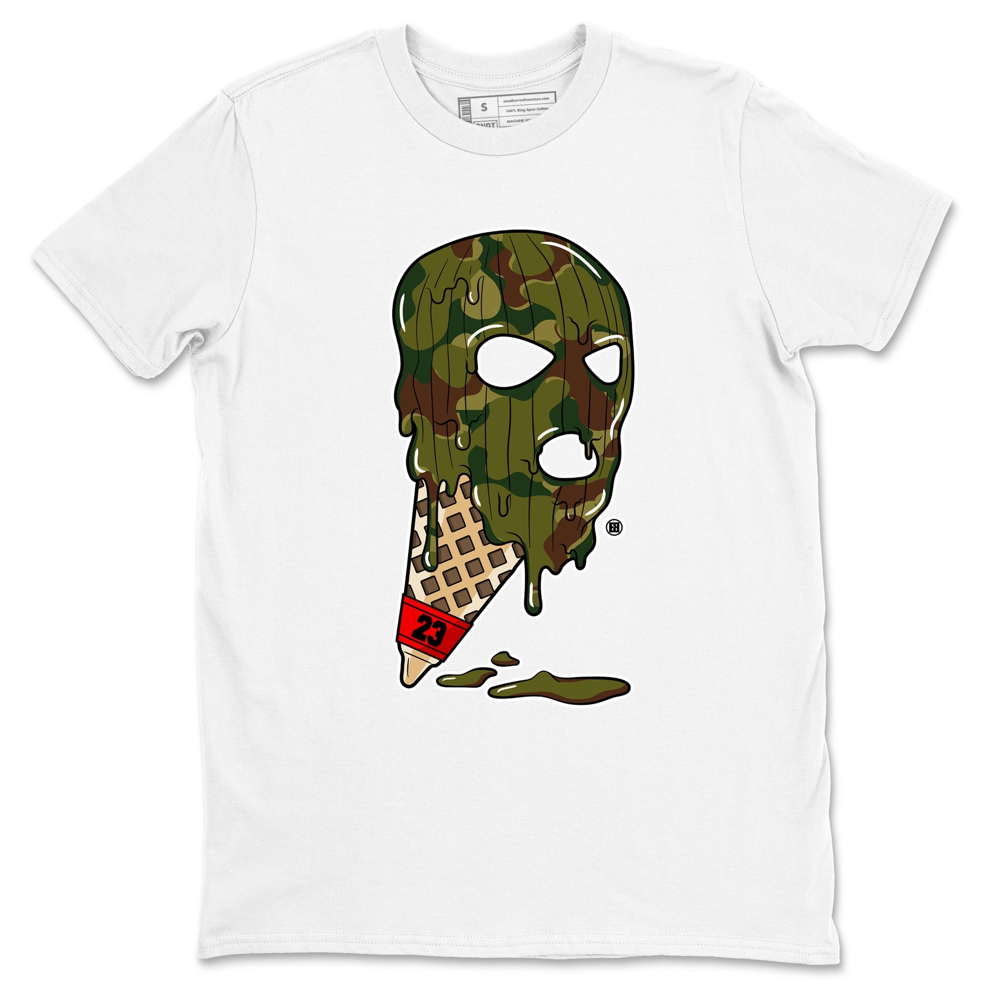 Air Max 90 Reverse Camo shirts to match jordans Ice Cream Mask sneaker match tees Air Max 90 Reverse Duck Camo match shoes to clothes Drip Gear Zone unisex cotton White 2 shirts