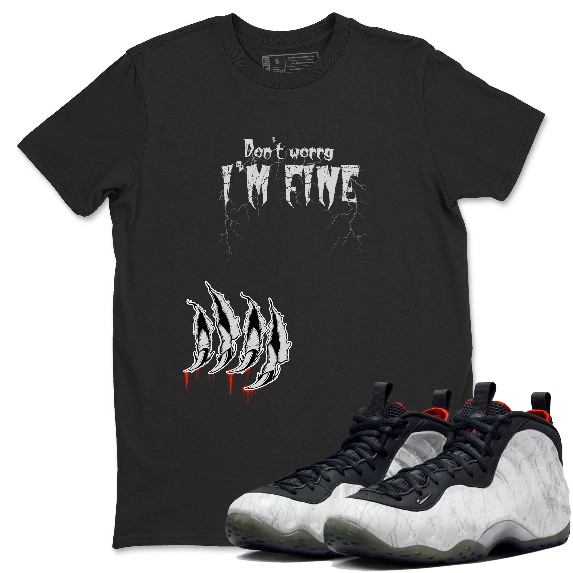 Foams One Jin shirts to match jordans I'm Fine sneaker match tees Air Foamposite One Jin match shoes to clothes Drip Gear Zone unisex cotton Black 1 shirts