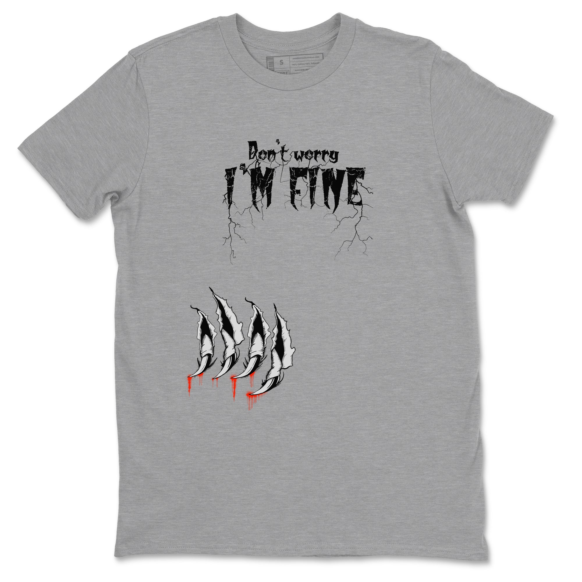 Foams One Jin shirts to match jordans I'm Fine sneaker match tees Air Foamposite One Jin match shoes to clothes Drip Gear Zone unisex cotton Heather Grey 2 shirts