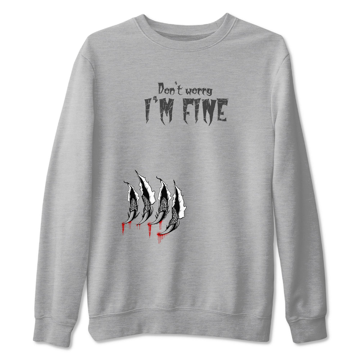 3s Cement Grey shirts to match jordans I'm Fine sneaker match tees Air Jordan 3 Cement Grey Drip Gear Zone unisex cotton Heather Grey 2 crew neck shirts