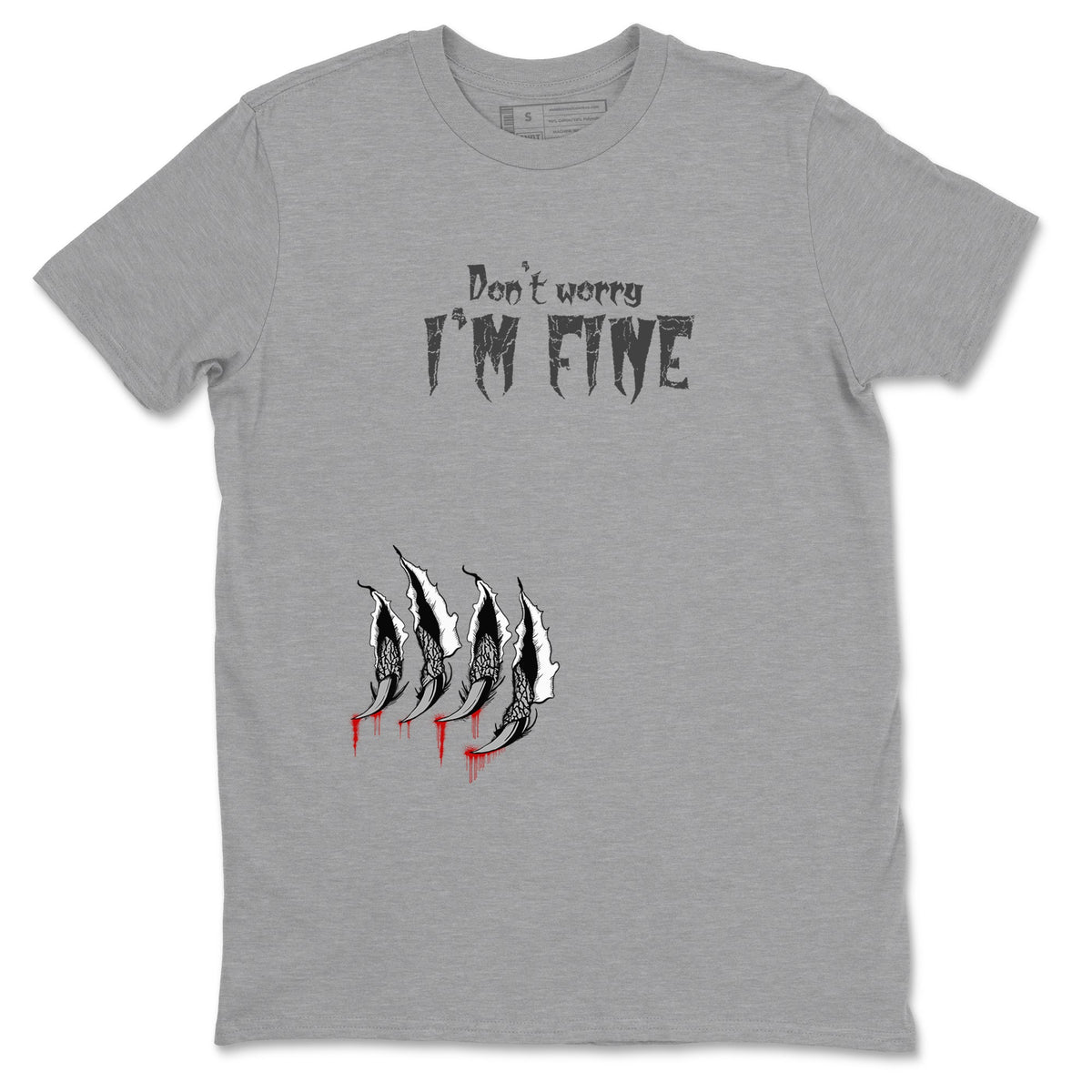 3s Cement Grey shirts to match jordans I'm Fine sneaker match tees Air Jordan 3 Cement Grey Drip Gear Zone unisex cotton Heather Grey 2 crew neck shirts