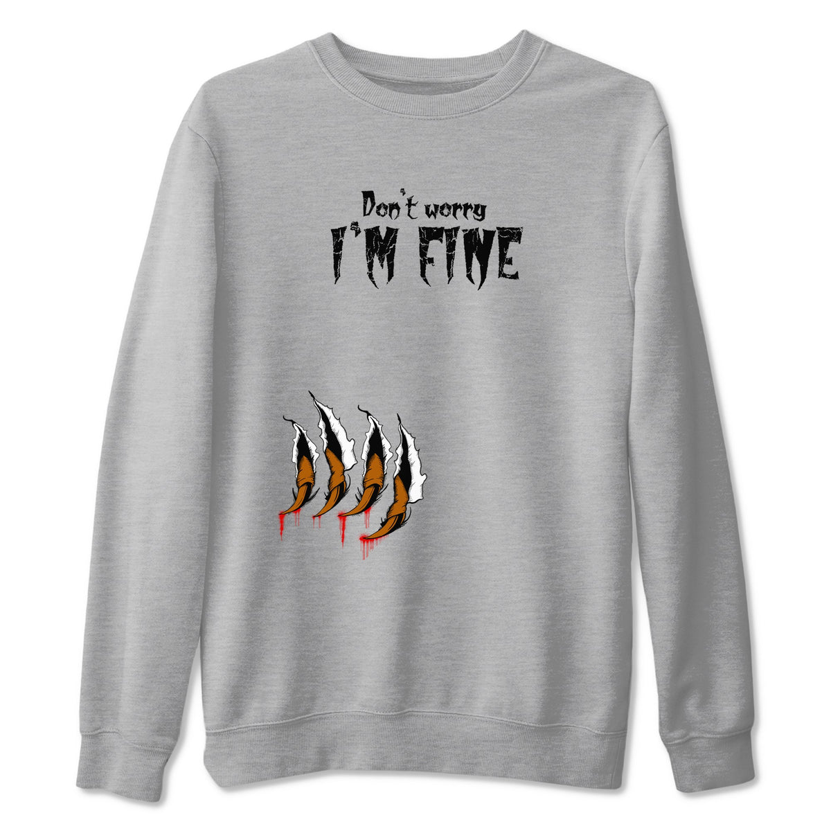 5s Archaeo Brown shirts to match jordans I'm Fine sneaker match tees Air Jordan 5 Archaeo Brown match shoes to clothes Drip Gear Zone unisex cotton Heather Grey 2 shirts