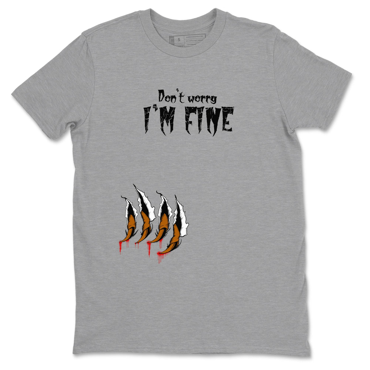 5s Archaeo Brown shirts to match jordans I'm Fine sneaker match tees Air Jordan 5 Archaeo Brown match shoes to clothes Drip Gear Zone unisex cotton Heather Grey 2 shirts