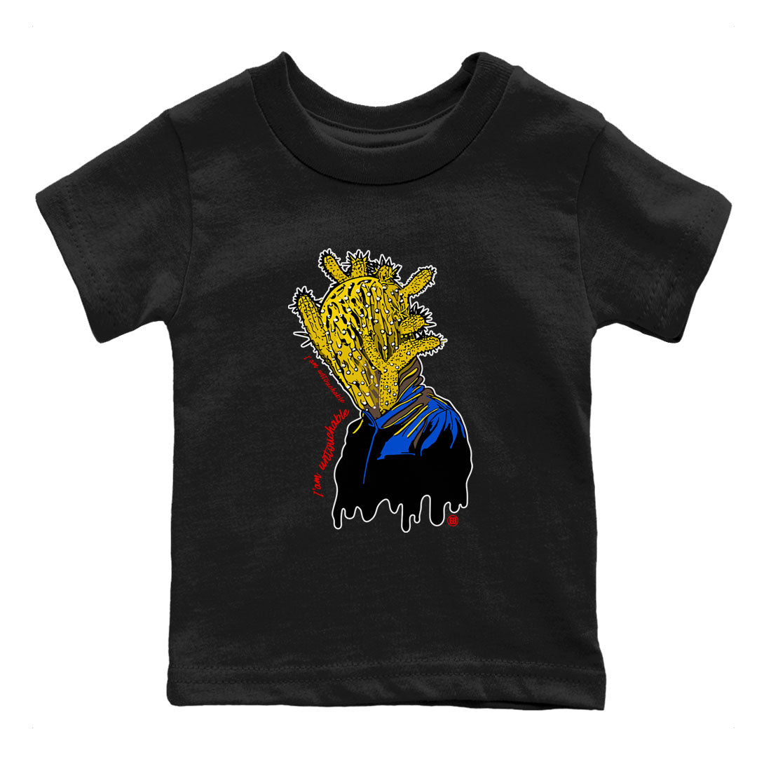 1s Travis Scott Canary shirt to match jordans I'm Untouchable sneaker tees Air Jordan 1 Travis Scott Canary Drip Gear Zone baby toddler Black 2 cotton Shirt